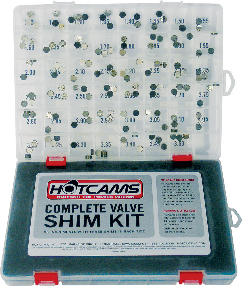 VALVE SHIM KIT 141PC HON/KAW/SUZ/YAM