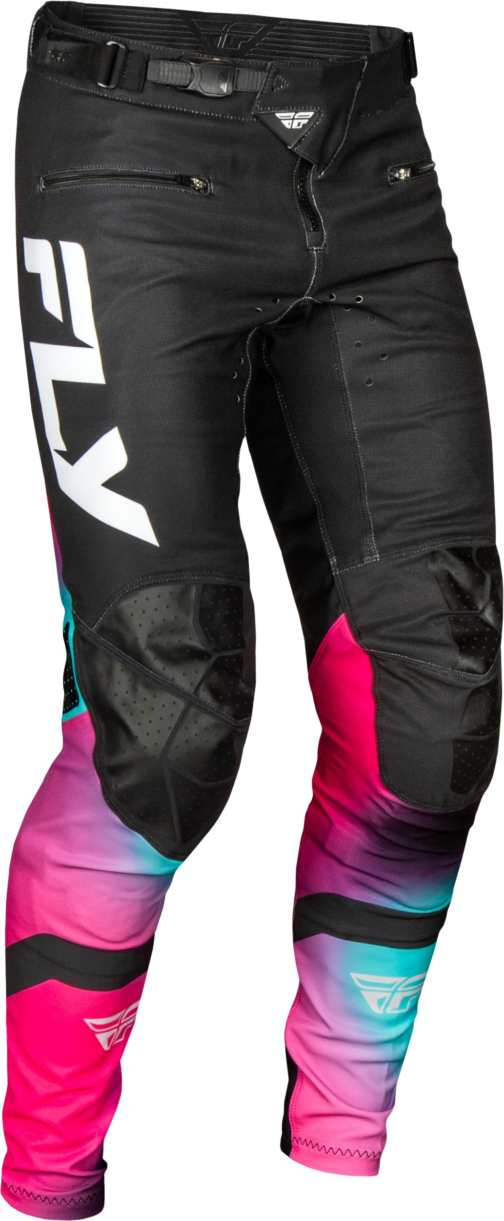 YOUTH RAYCE BICYCLE PANTS FUSCHIA/BLACK/TEAL SZ 18