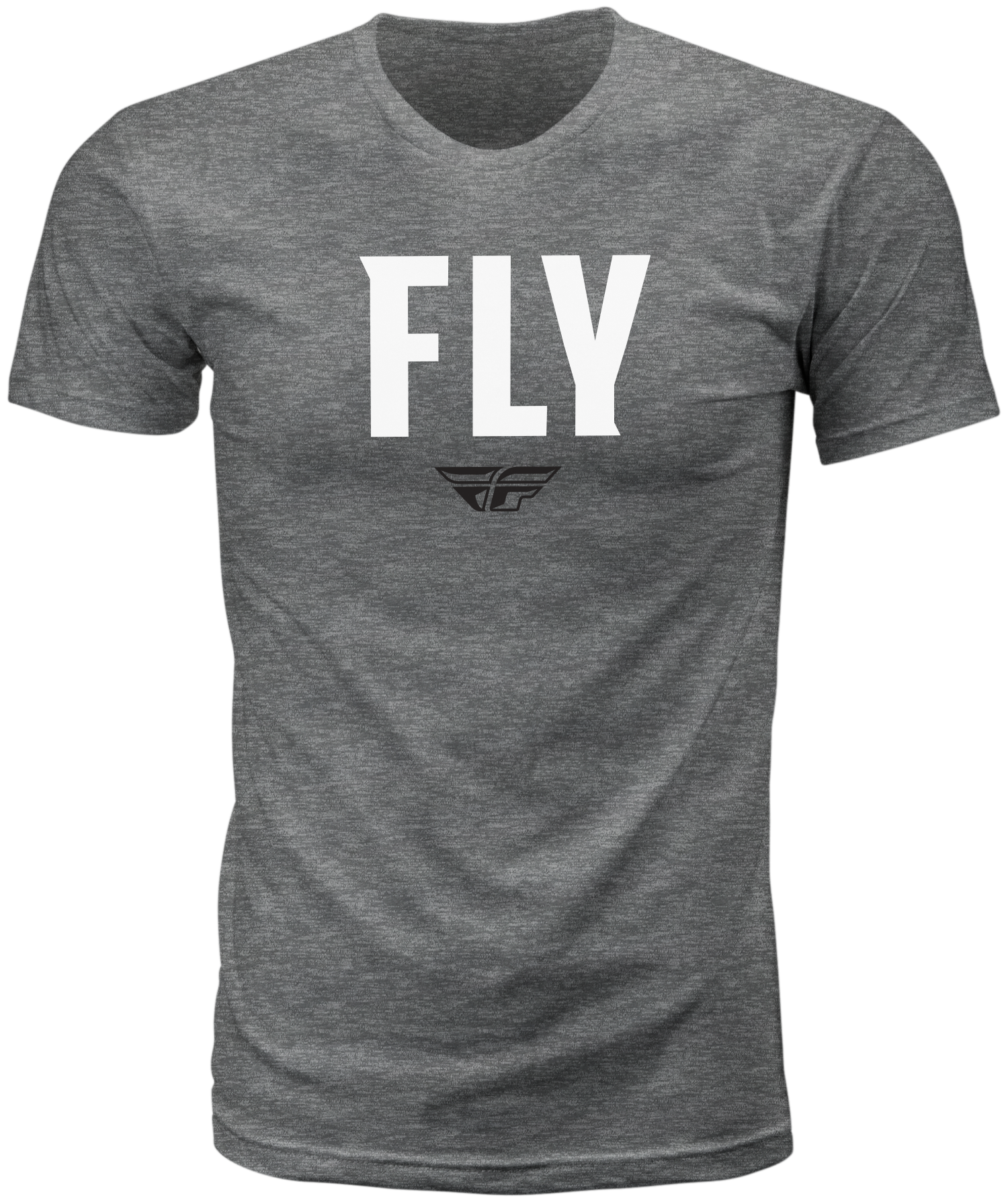 FLY WFH TEE DARK GREY HEATHER SM