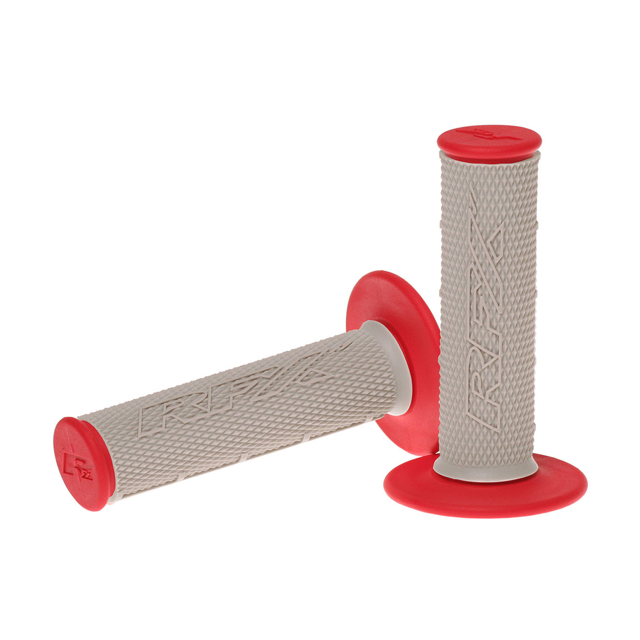 DUAL COMPOUND GRIPS RED WITH GREY CENTER