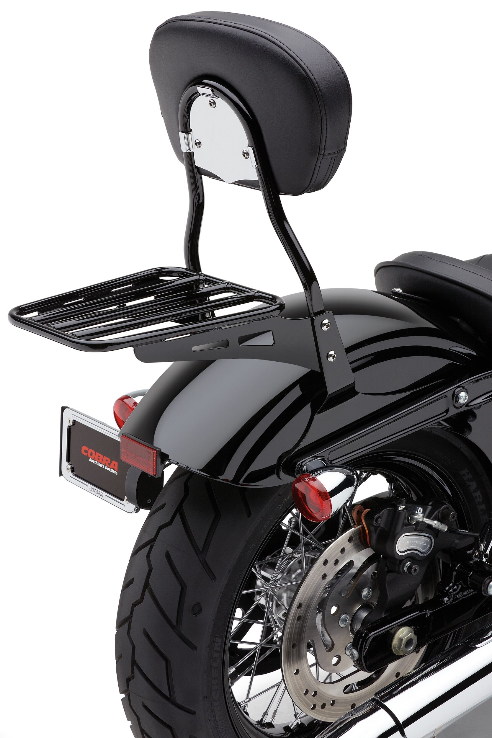 SISSY BAR LUGGAGE RACK TUBE BLACK HON YAM