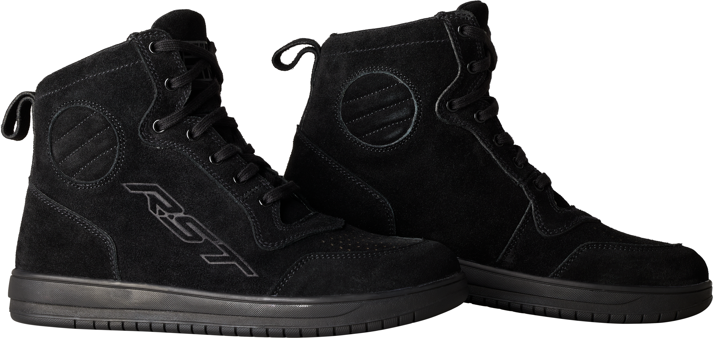HITOP MOTO SNEAKER CE BOOT BLACK SUEDE SZ 12
