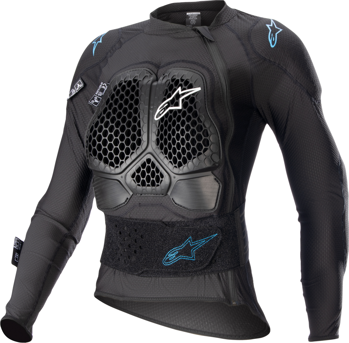 STELLA BIONIC ACTION V2 PROTECTION JACKET BLK/CYAN LG