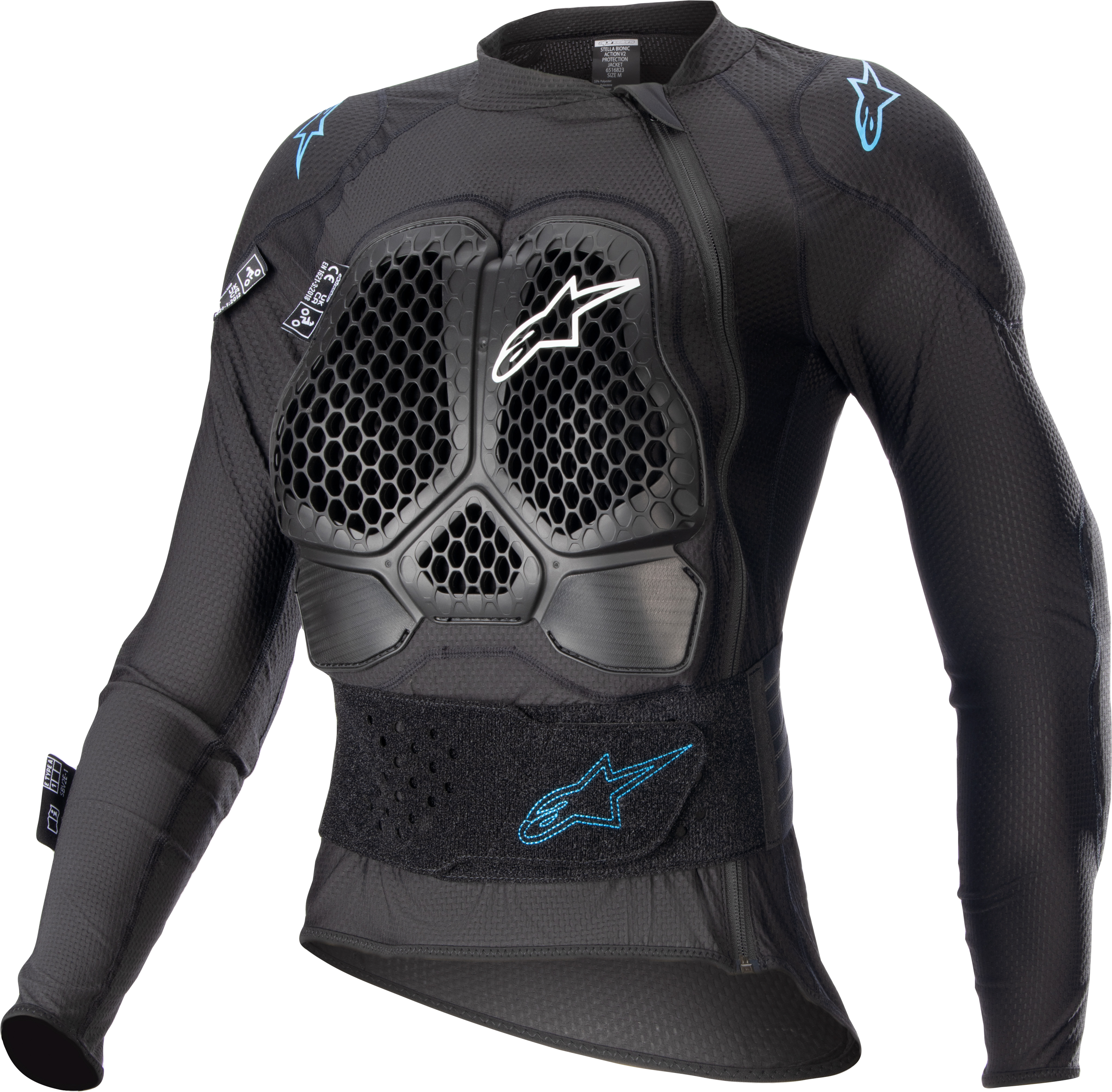 STELLA BIONIC ACTION V2 PROTECTION JACKET BLK/CYAN MD