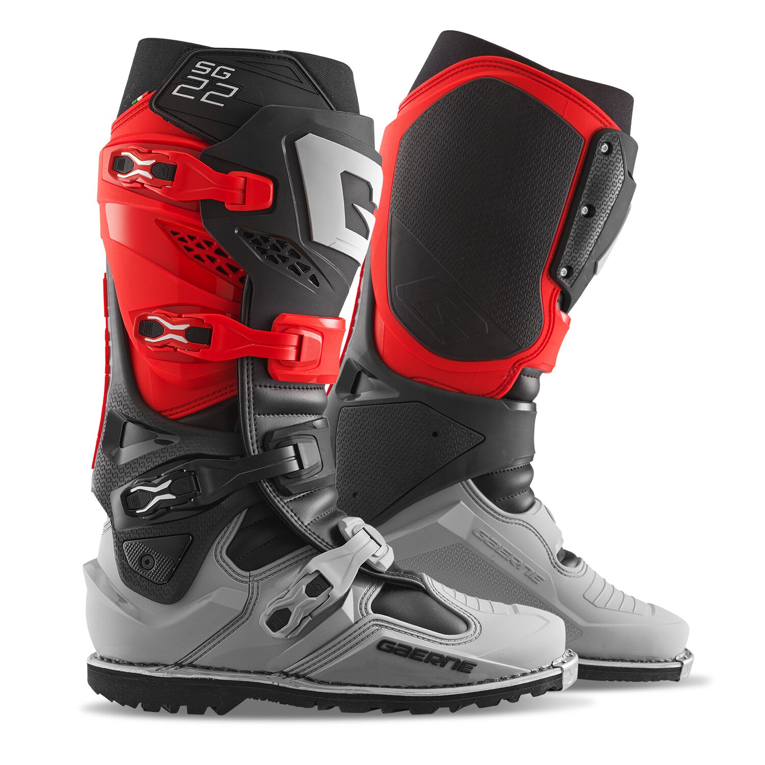 SG22 GORE-TEX ENDURO LE BOOTS RED/BLACK/GREY SZ 8