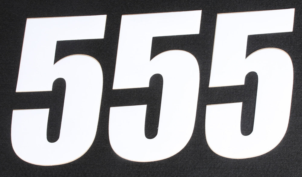 NUMBER 5 WHITE 6" 3/PK