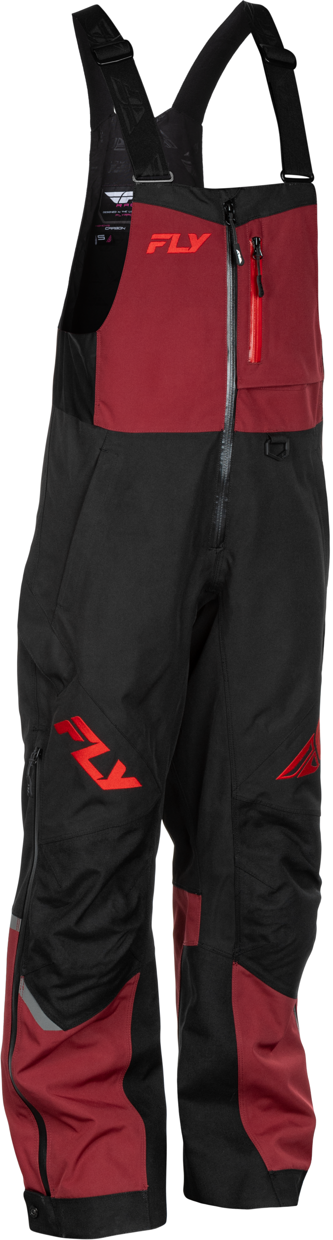 WOMEN'S CARBON BIBS MERLOT/RED 2X