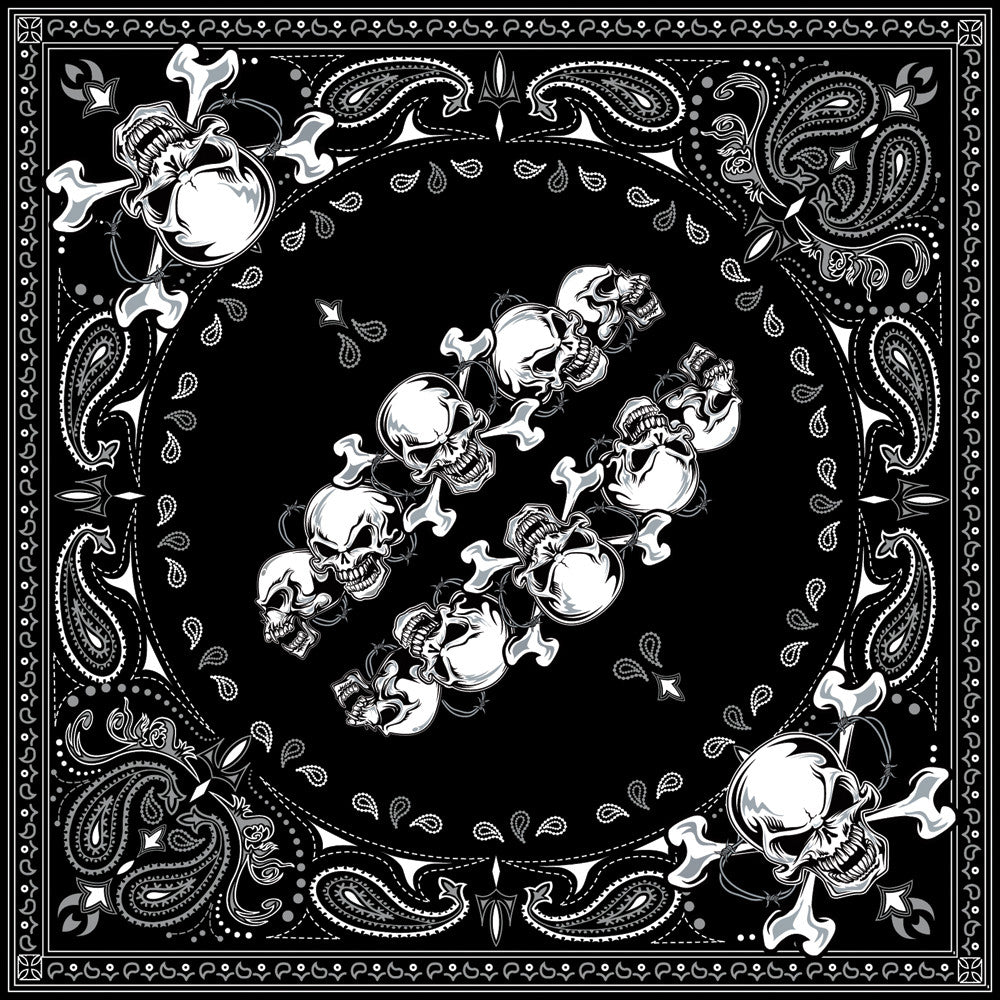 BANDANNA SKULL ROW