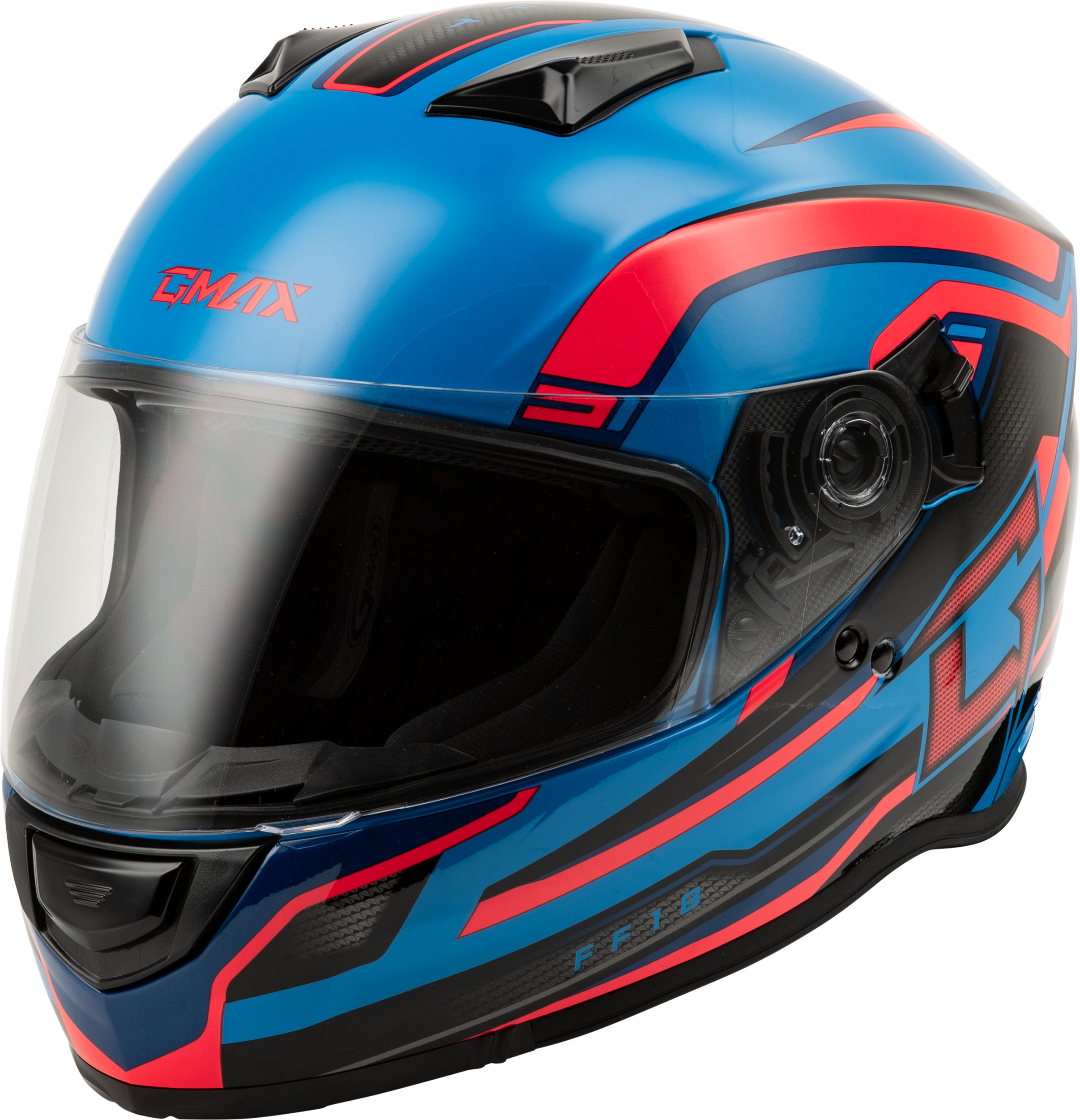 FF-18 DRIFT HELMET BLACK/BLUE/RED XS