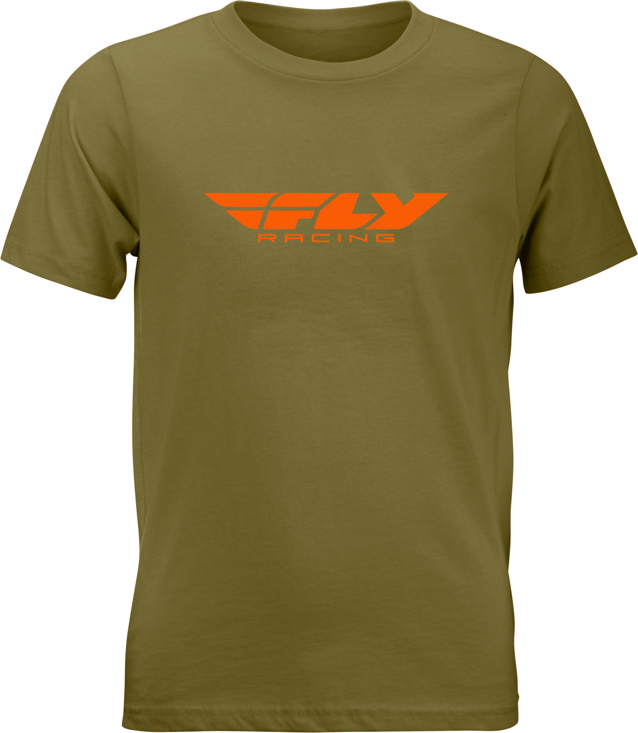 YOUTH FLY CORPORATE TEE OLIVE/ORANGE YS