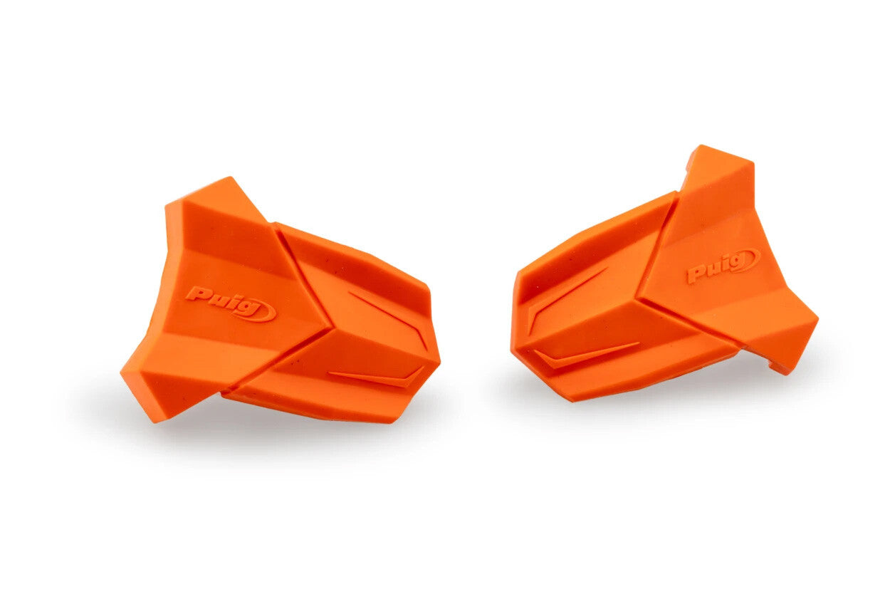RUBBER END REPLACEMENT FRAME SLIDER R19 PAIR ORANGE