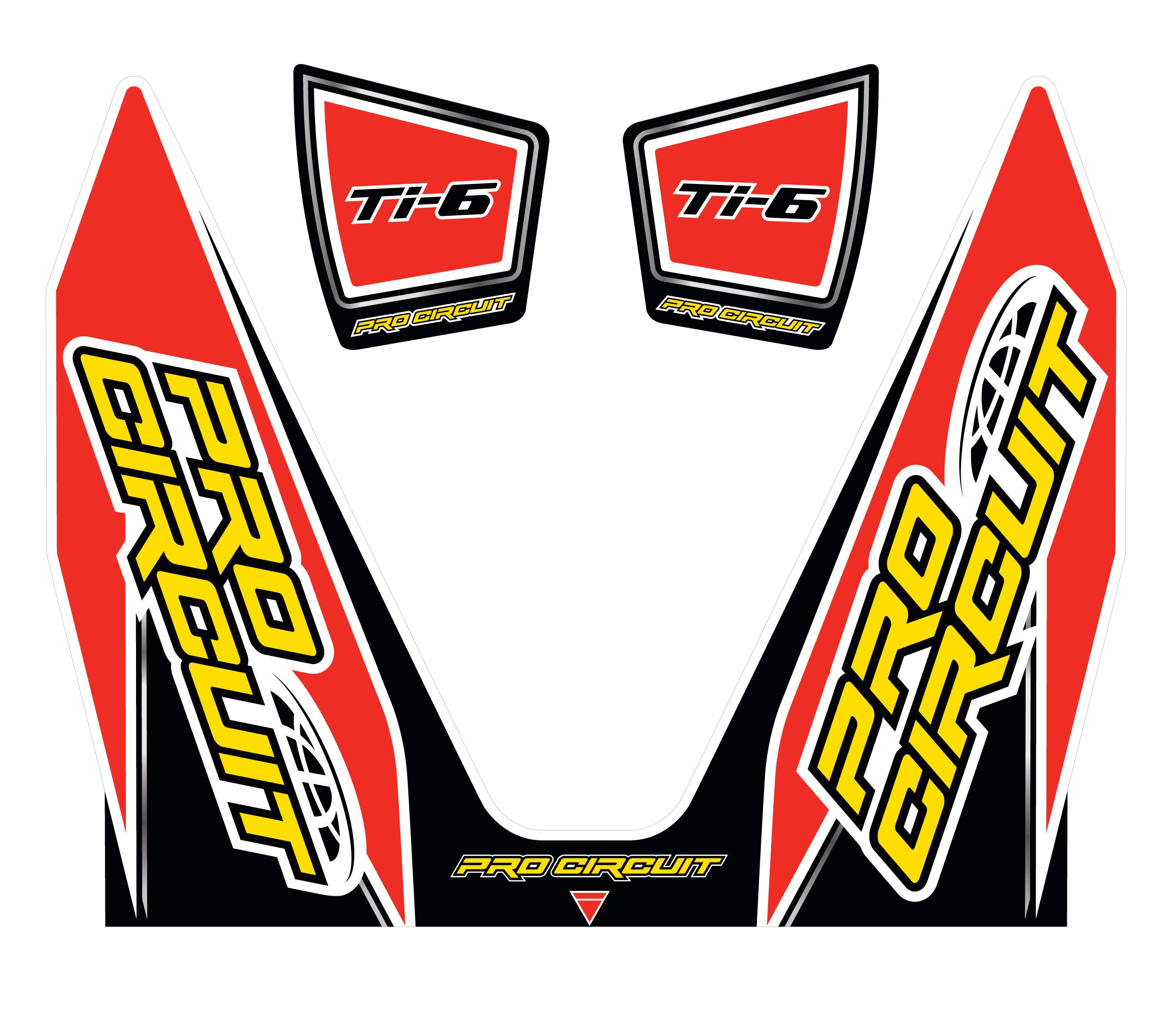 TI-6 WRAP/END CAP DECAL REPLACEMENT MUFFLER STICKERS