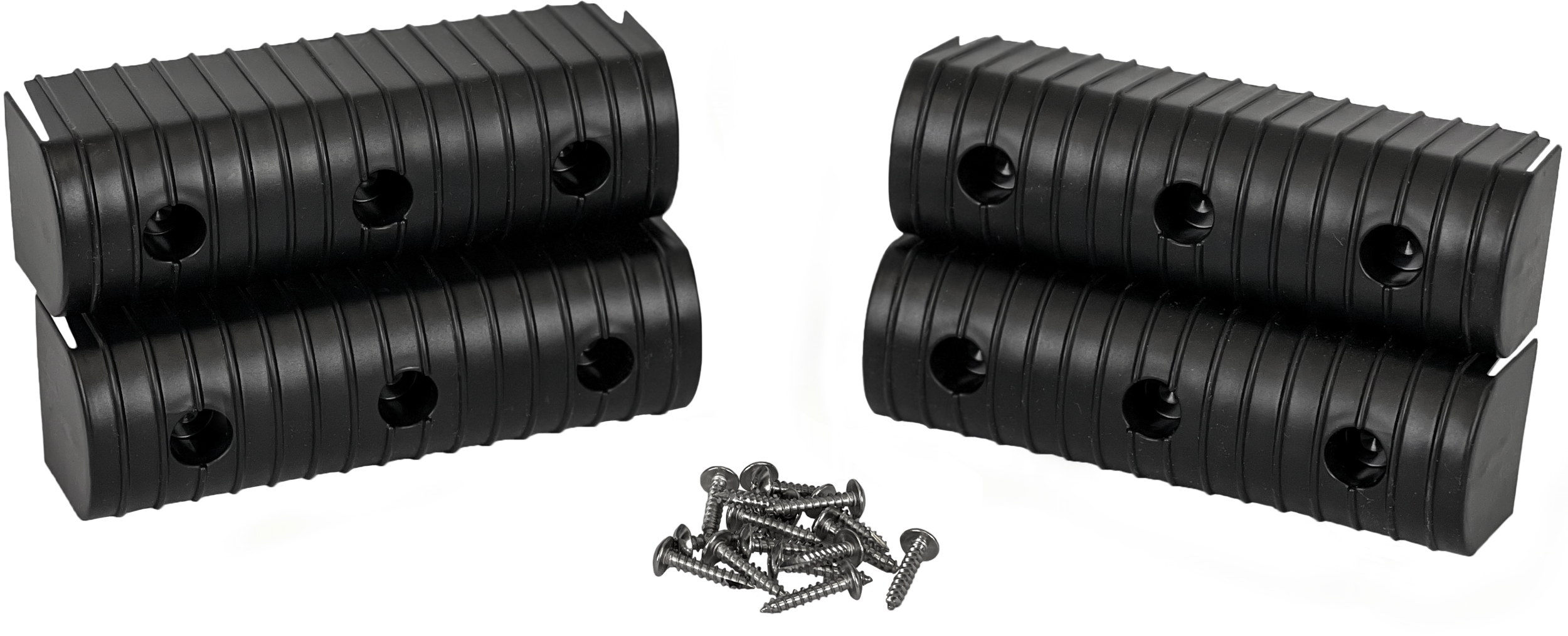 BUNK WRAP END CAP KIT 2X6 4/PACK W/ HARDWARE BLACK