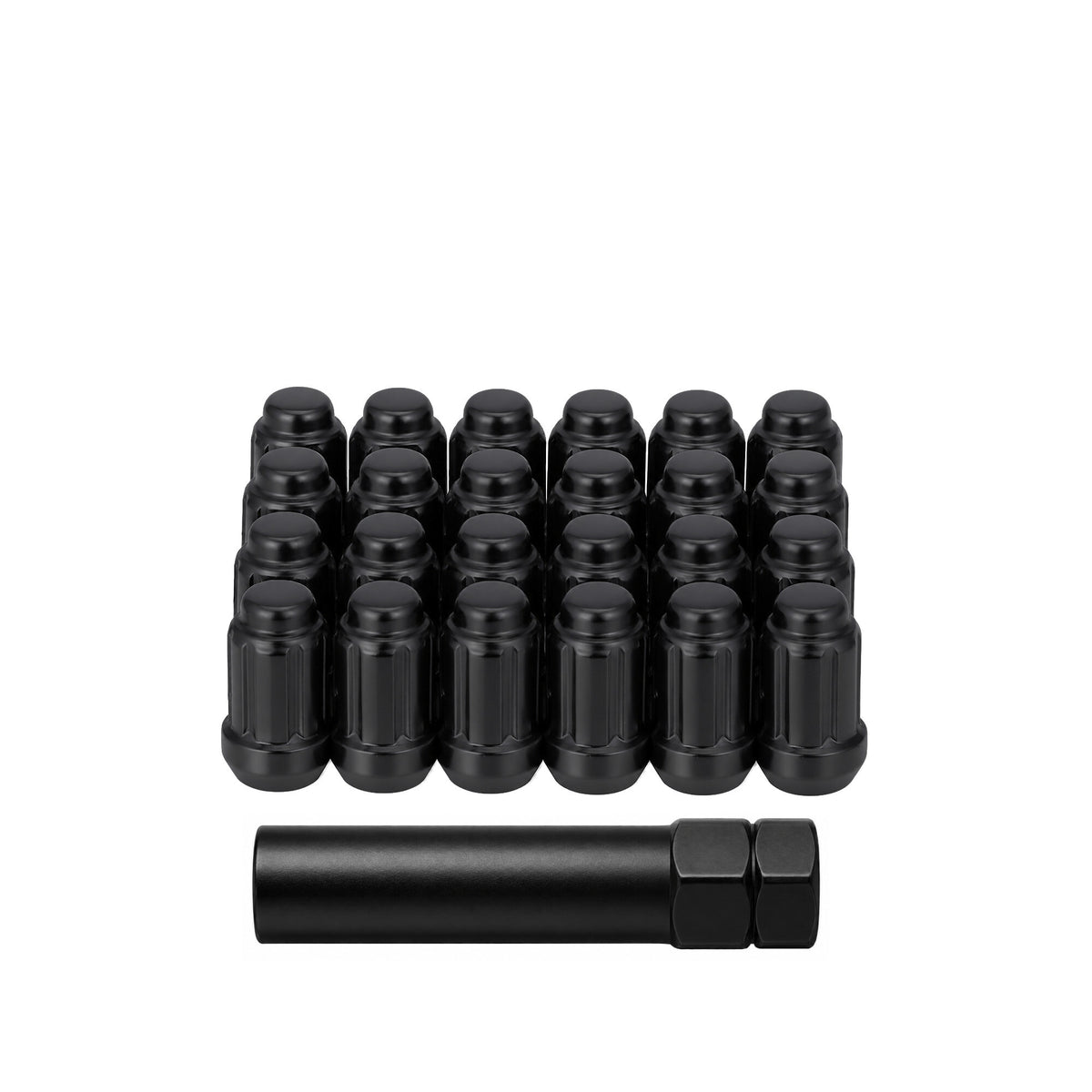 12MMX1.50 LOCK STYLE LUG 20/PK LOCK STYLE LUG NUTS BLK