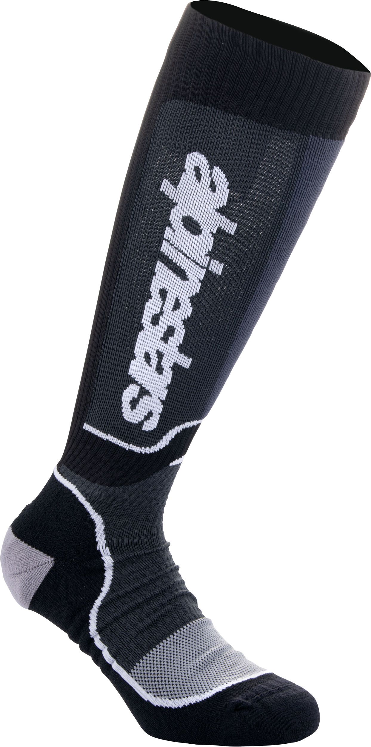 MX PLUS SOCKS BLACK/WHITE MD