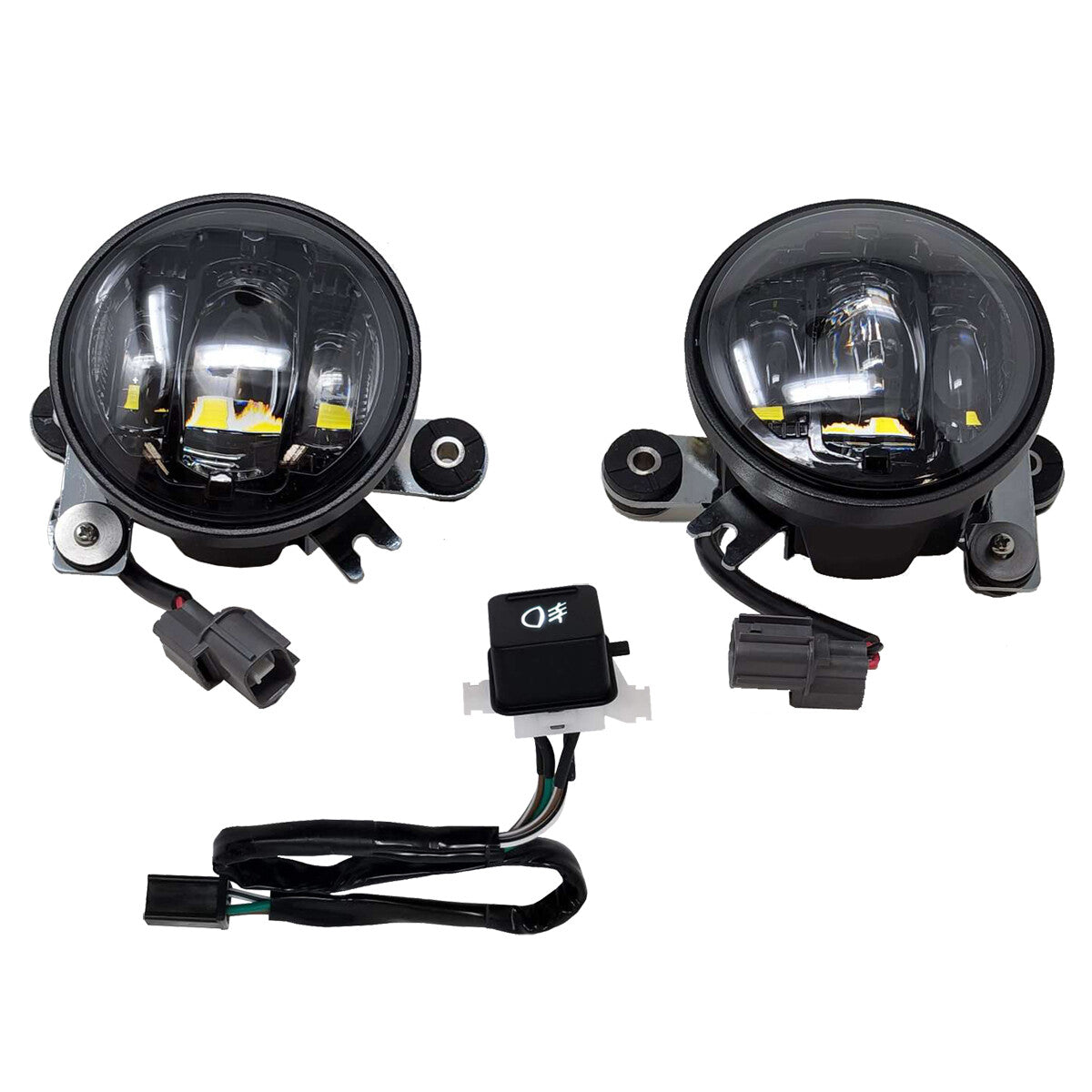 LED FOG LIGHT KIT BLACK SMOKE LENS HON