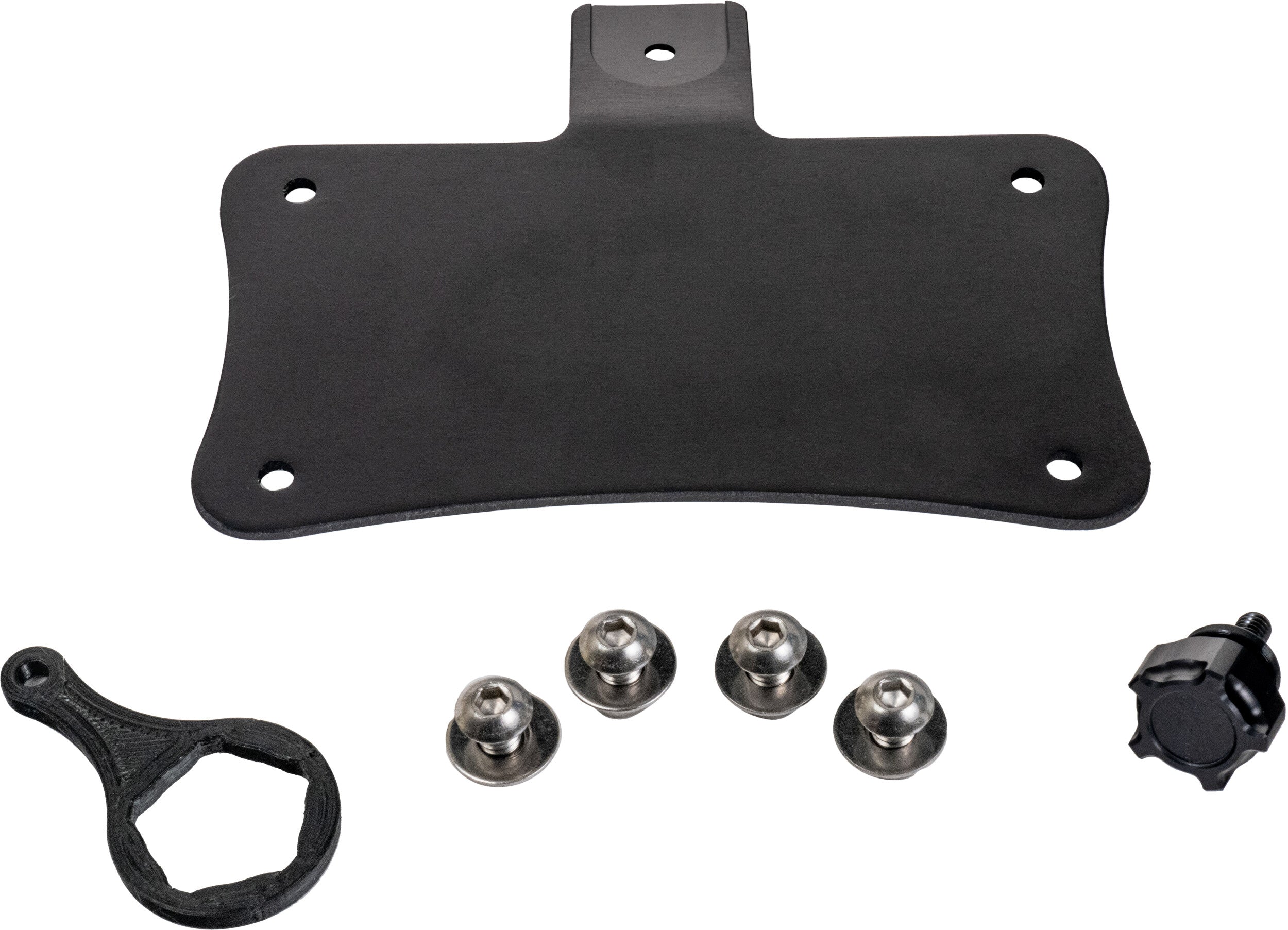 LAYDOWN LICENSE PLATE MOUNT BLACK