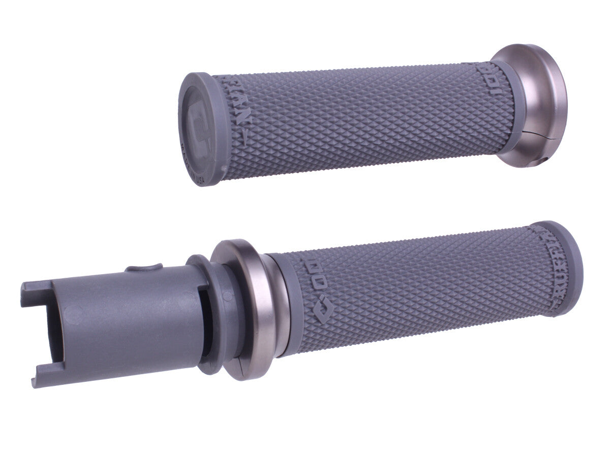 LOCK-ON RUFFIAN GRIPS GRAPHITE/GUN METAL CVO `23-24