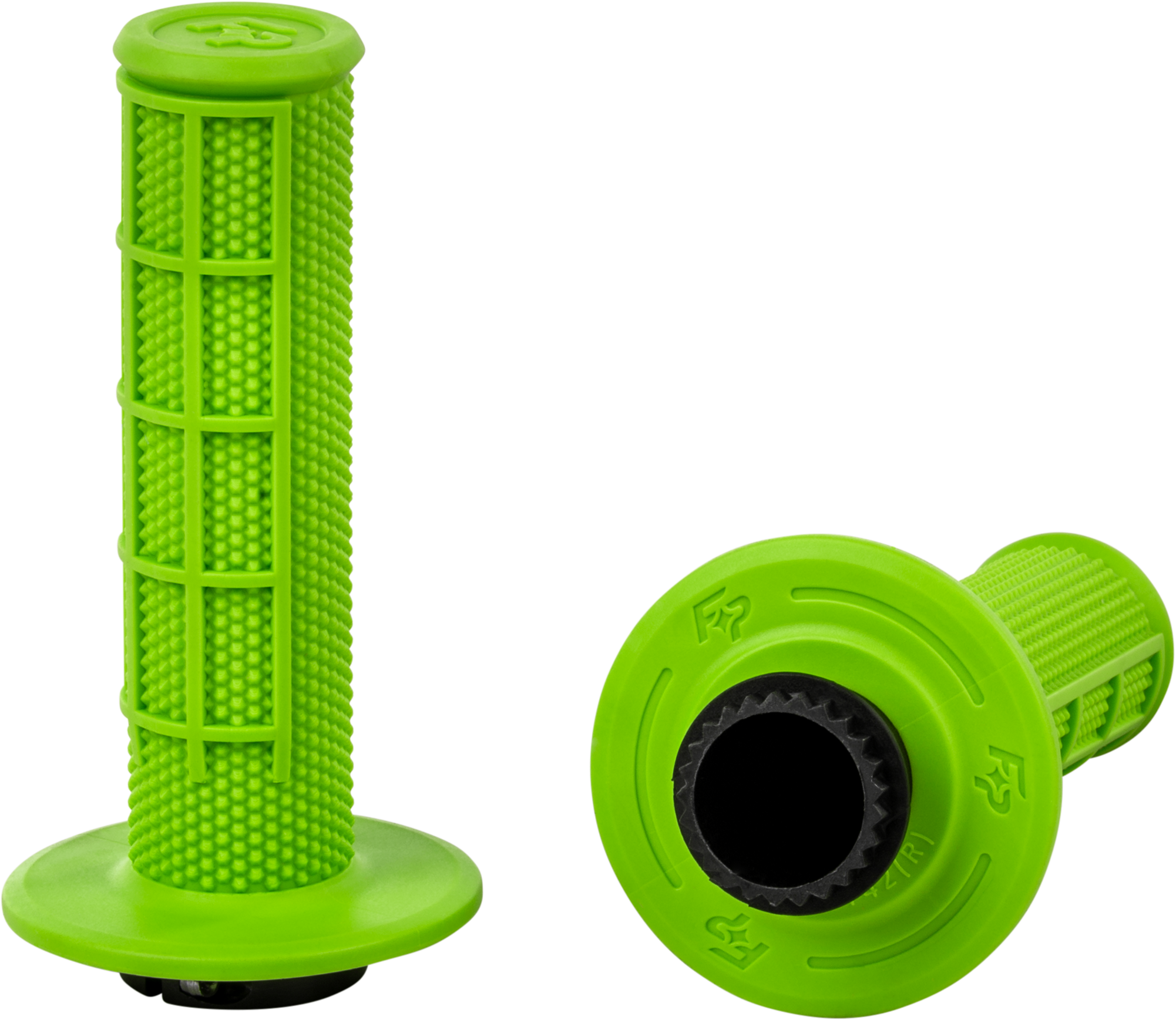 CONTROL MX LOCK-ON GRIPS GREEN HALF WAFFLE