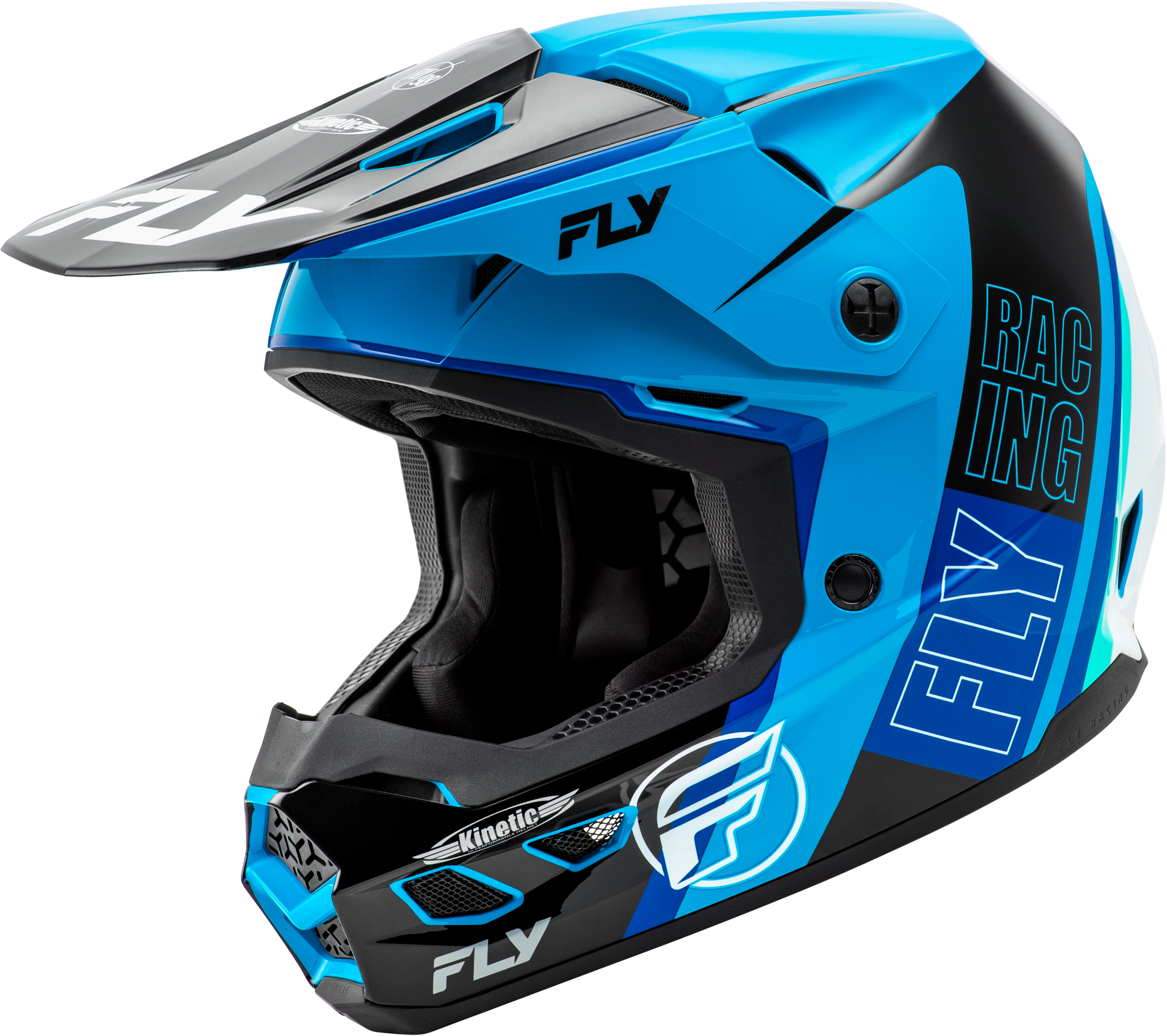 KINETIC RALLY HELMET BLUE/BLACK/WHITE 2X