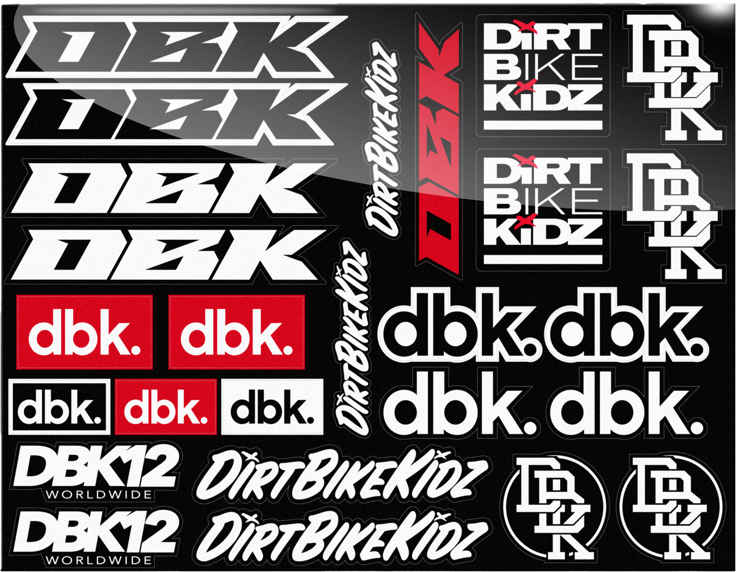 RACE PACK STICKER SHEET 8.5"X11"