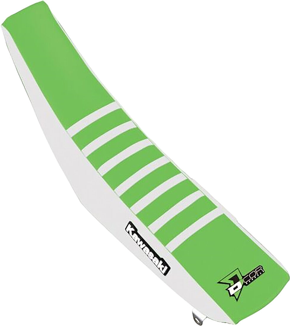 SEAT COVER GREEN/WHITE GREEN RIBS KX450