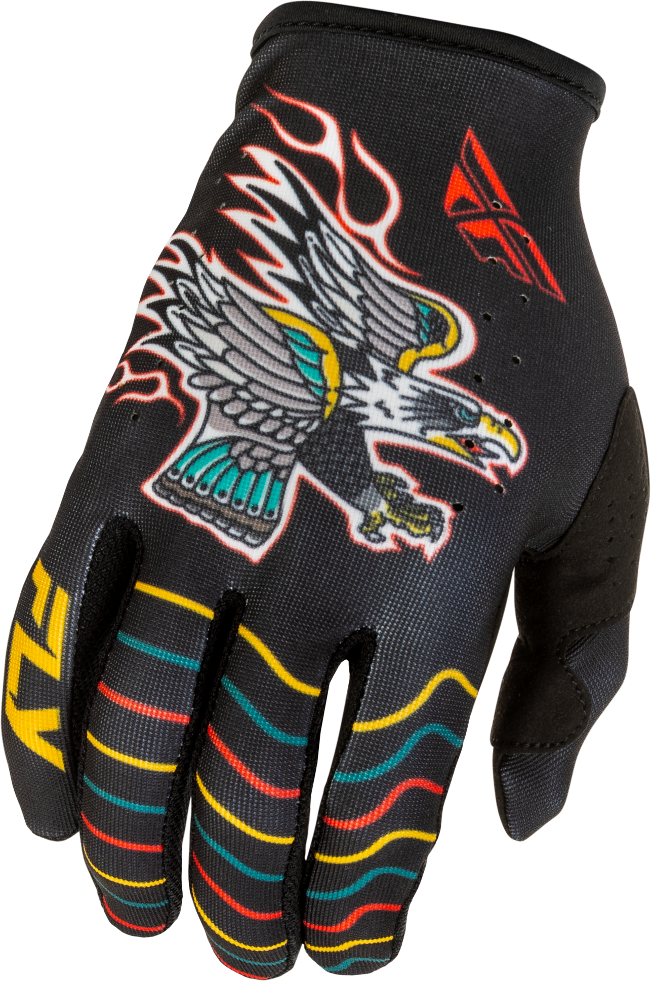YOUTH LITE AMERICANA GLOVES BLACK/RED/GOLD YM