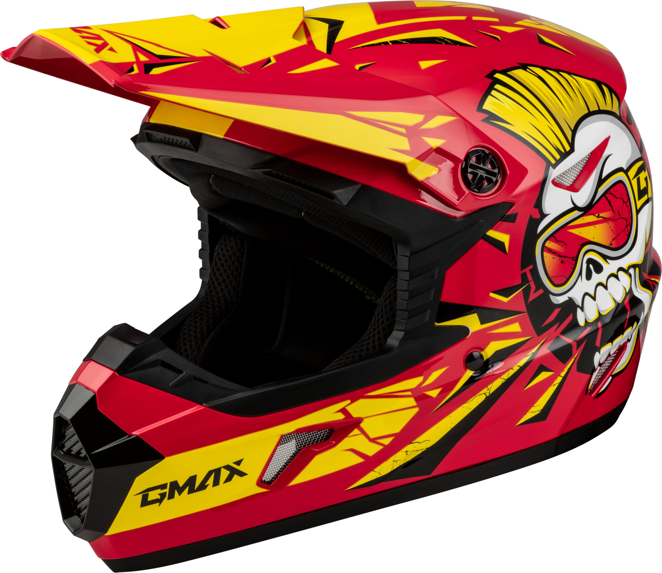 YOUTH MX-46Y UNSTABLE HELMET RED/YELLOW YS
