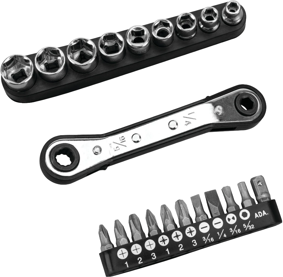 21 PC. OFFSET RATCHETING DRIVER