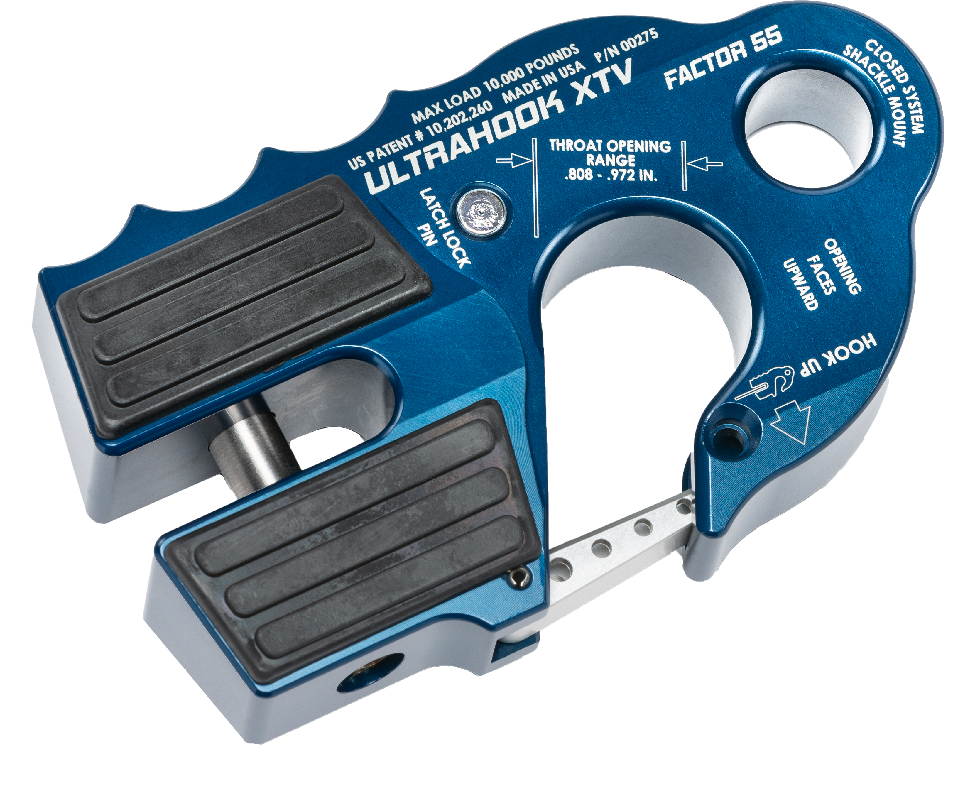 ULTRAHOOK XTV WINCH SHACKLE MOUNT BLUE