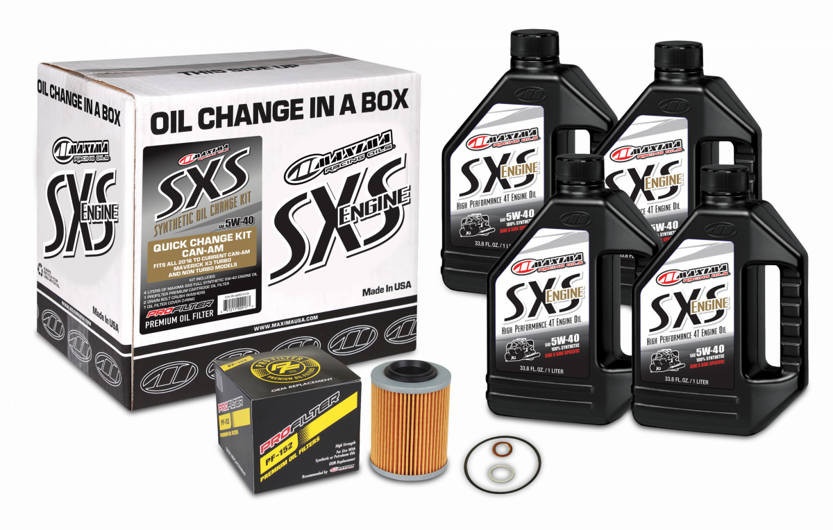 SXS CANAM OIL QUICK CHANGE KIT 5W40 W/ OIL FILTER