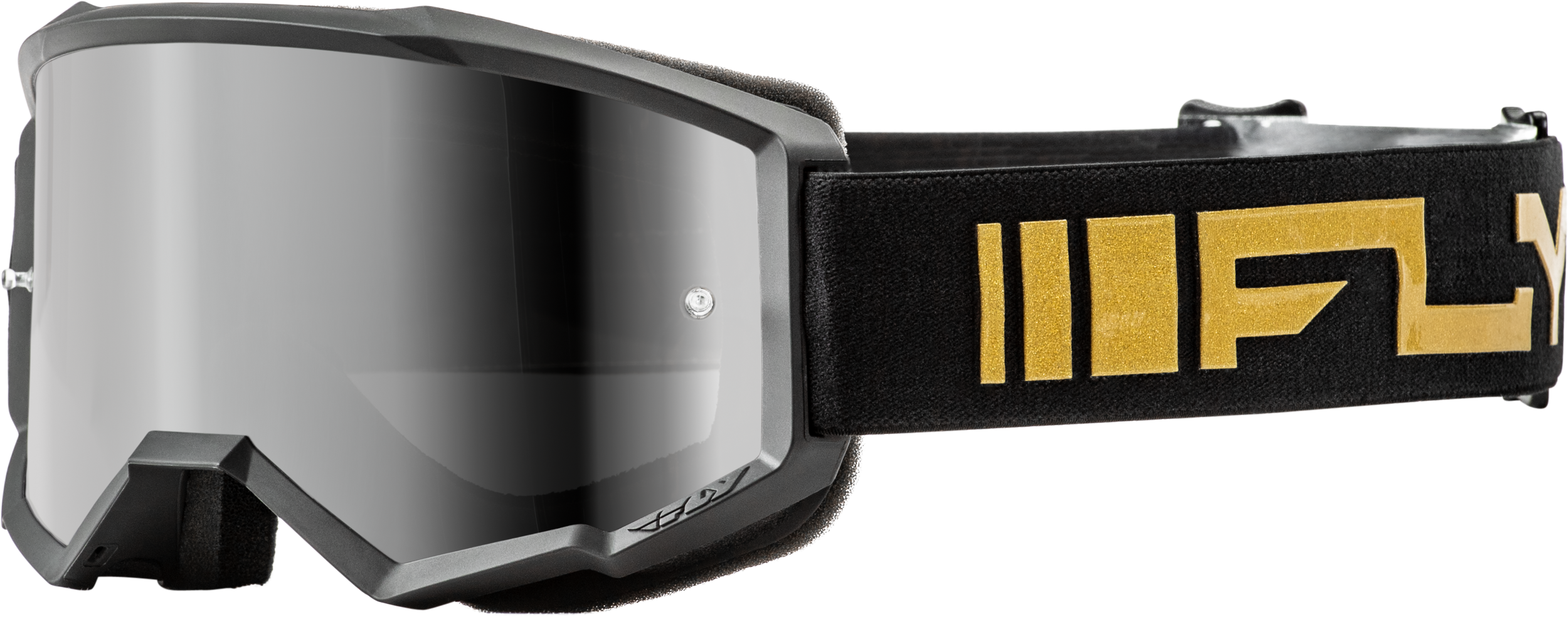 ZONE GOGGLE BLACK/GOLD W/ SILVER MIRROR/SMOKE LENS