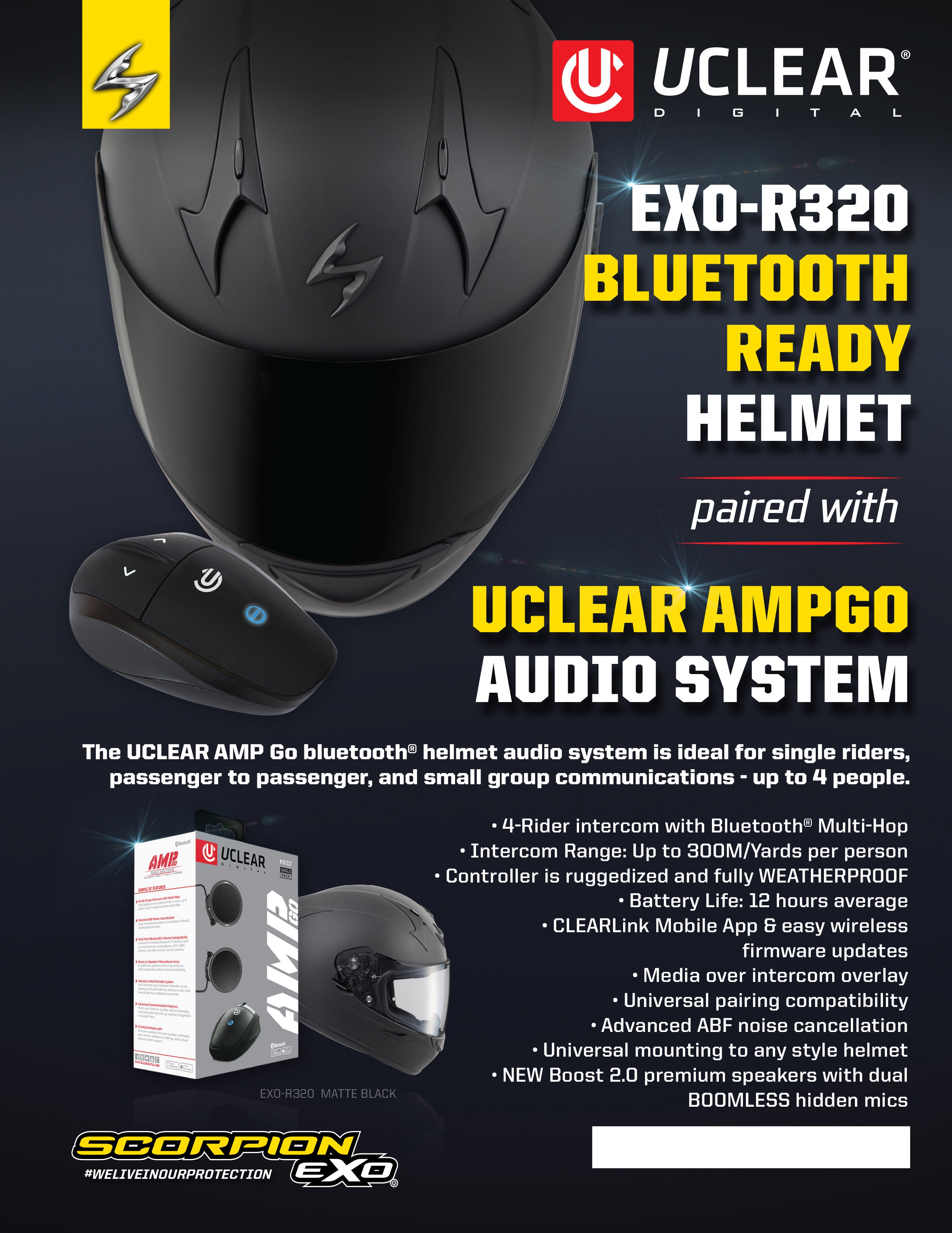 EXO-R320/UCLEAR AMP GO 8 1/2 X 11 SIGN