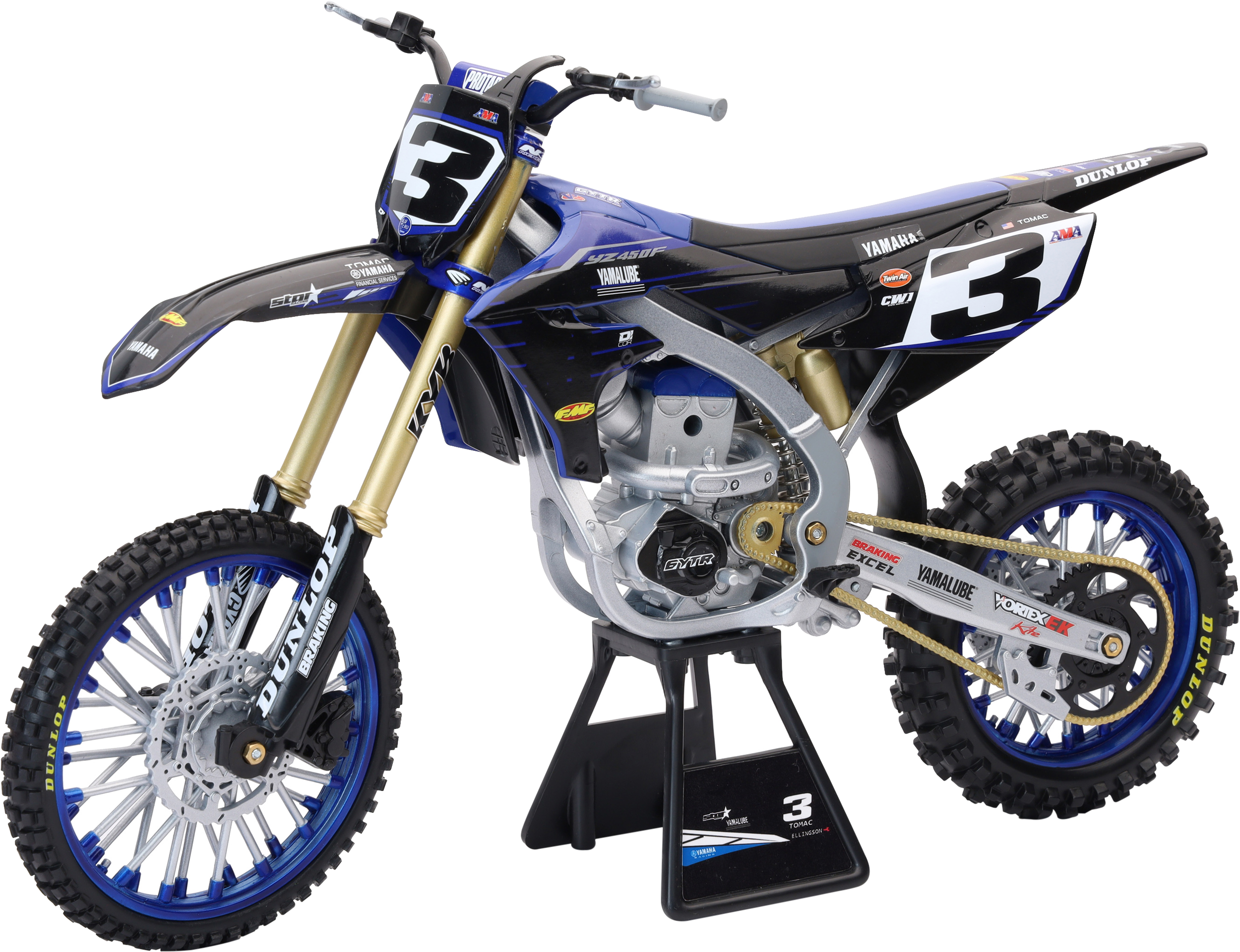 1:6 YAMAHA FACTORY TEAM YZ450F ELI TOMAC #3 W/#1 SX/MX