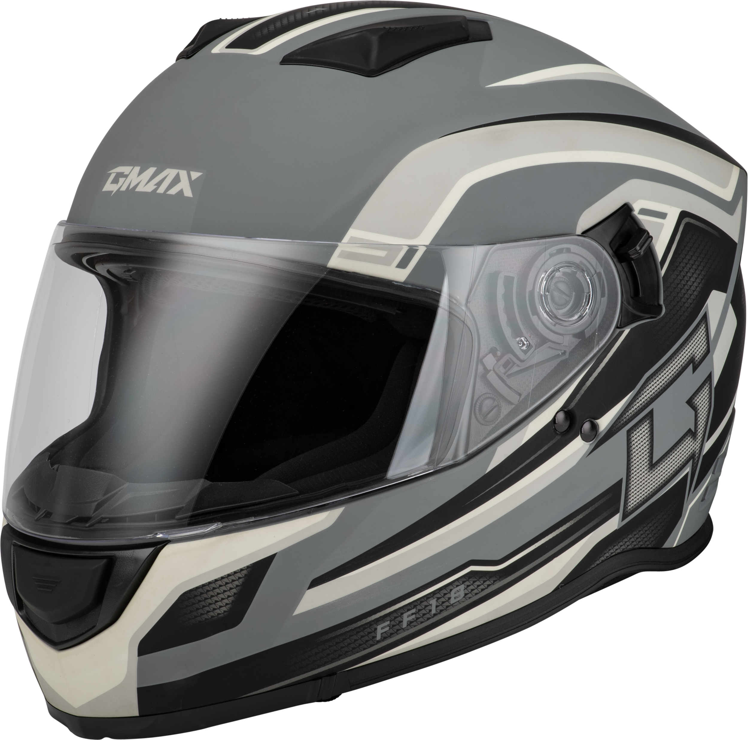 FF-18 DRIFT HELMET MATTE GREY/SILVER/BLACK 2X