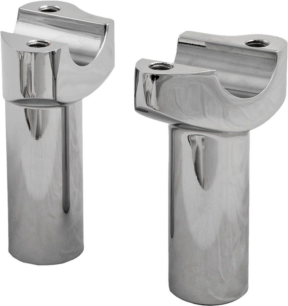 H-BAR RISERS 3.5" STRAIGHT CHROME