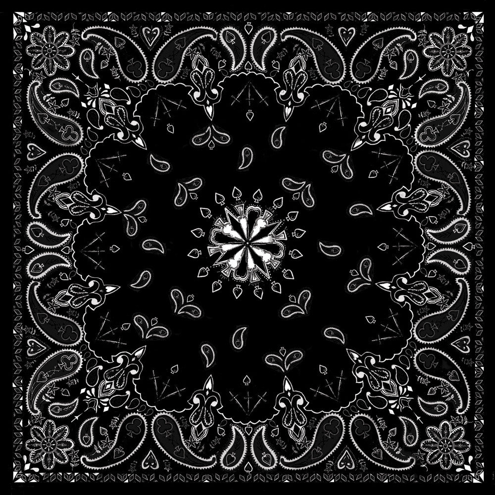 BANDANNA BLACK PAISLEY #26-4029