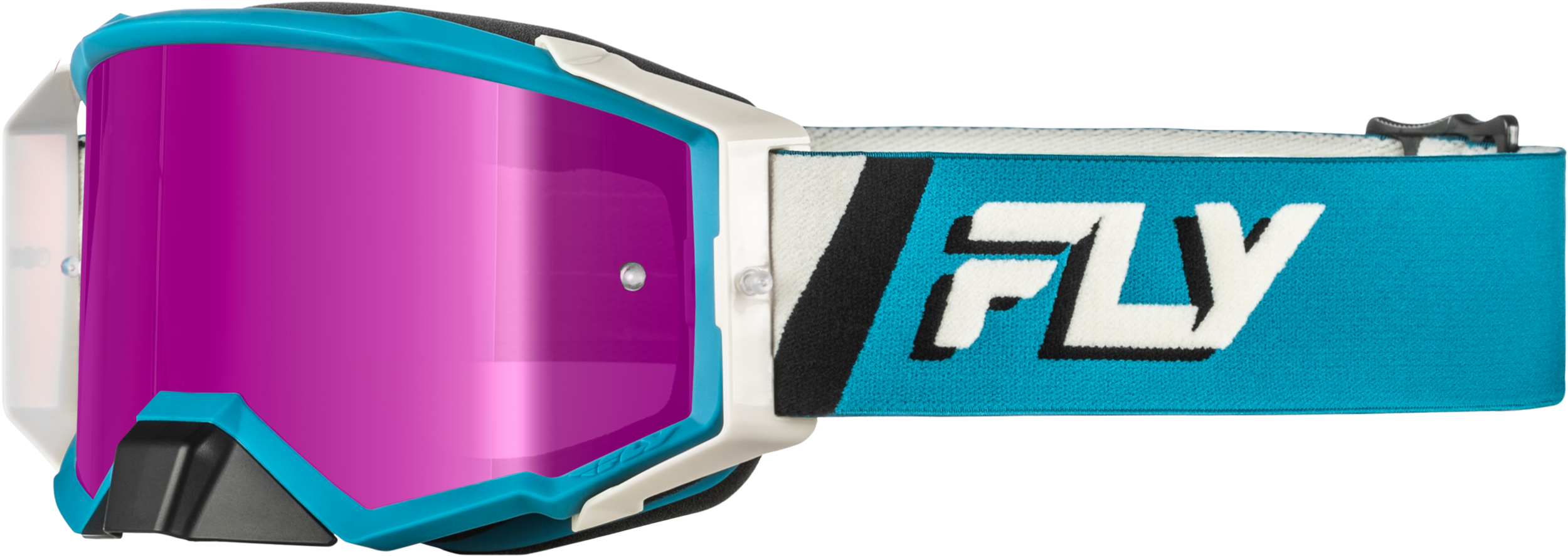 ZONE ELITE GOGGLE BLUE/WHITE W/ MAGENTA MIRROR/SMOKE LENS