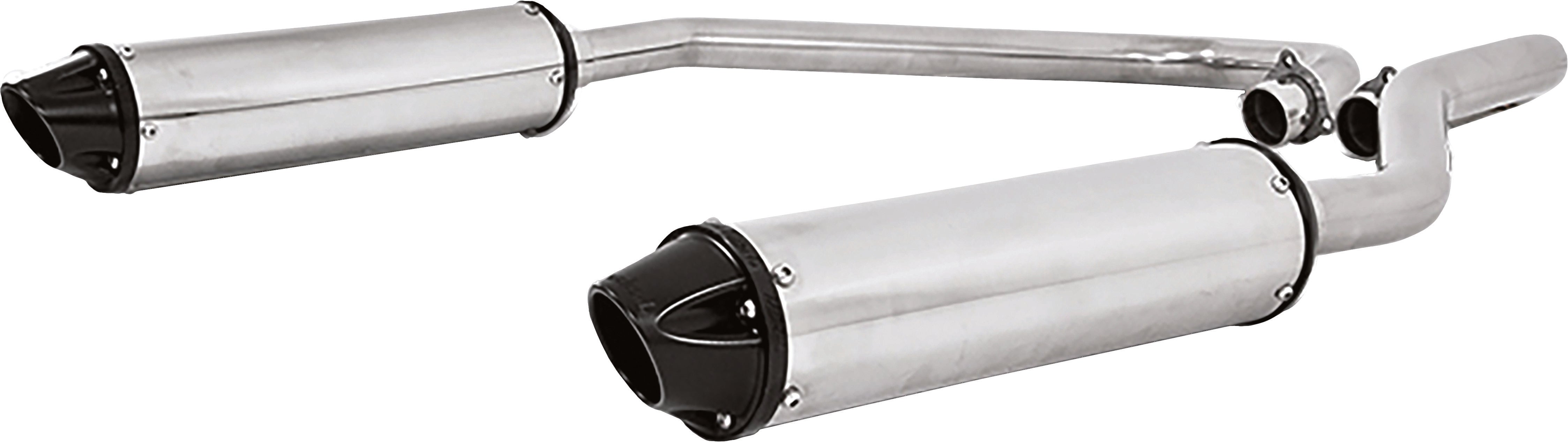 DUAL SLIP-ON SYSTEM W/ PERFORMANCE MUFFLER BLK TIP