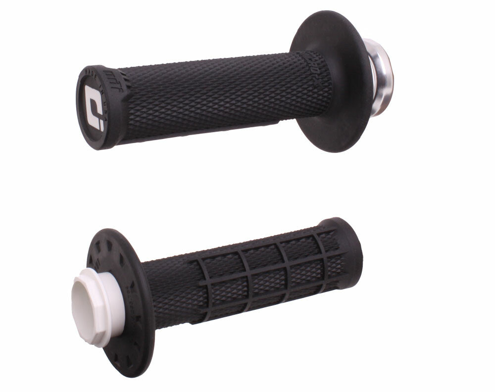 MICRO-X LOCK-ON GRIPS HALF-WAFFLE BLACK/SILVER