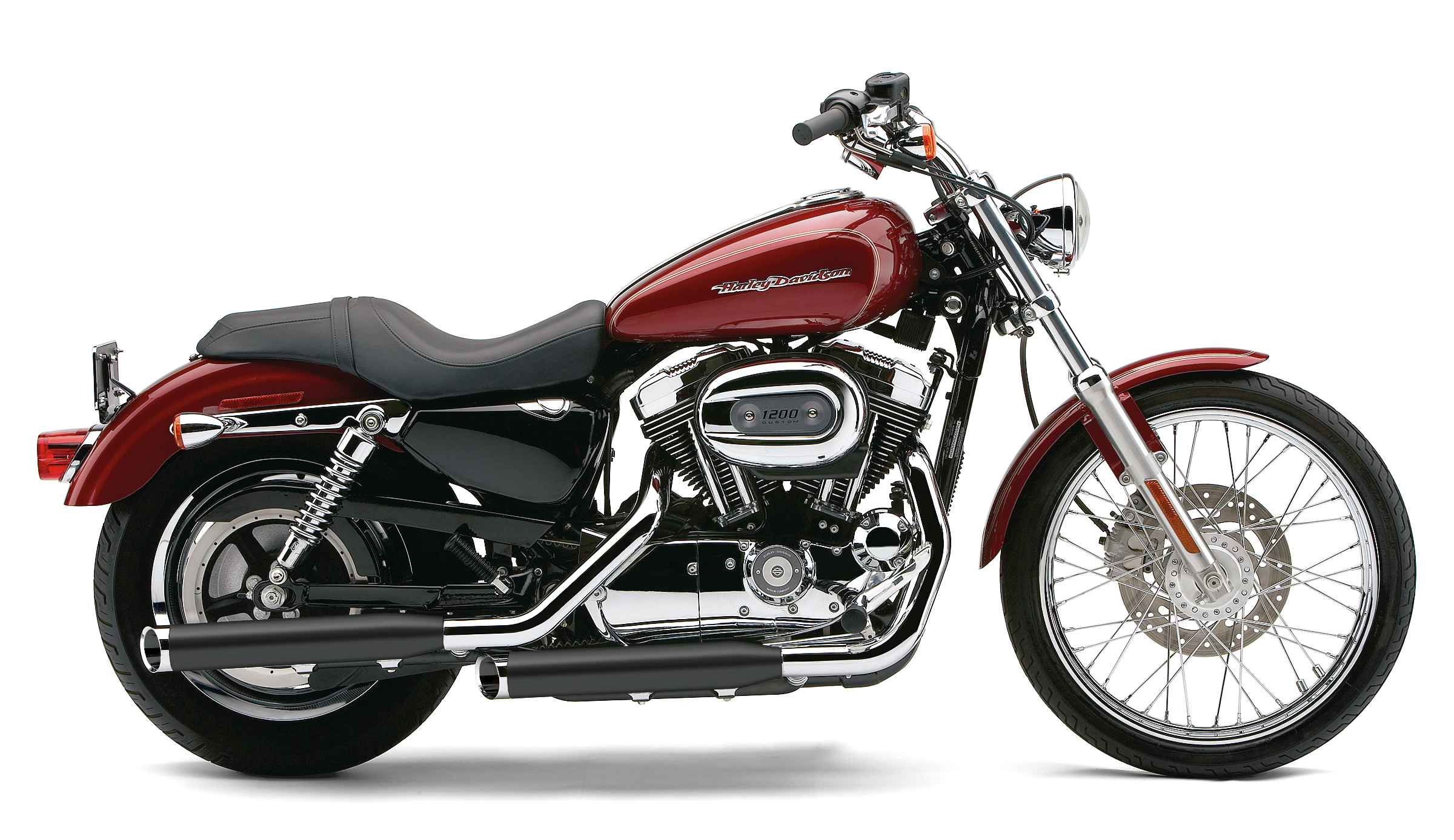 3" SLIP-ONS BLACK SPORTSTER 14-24