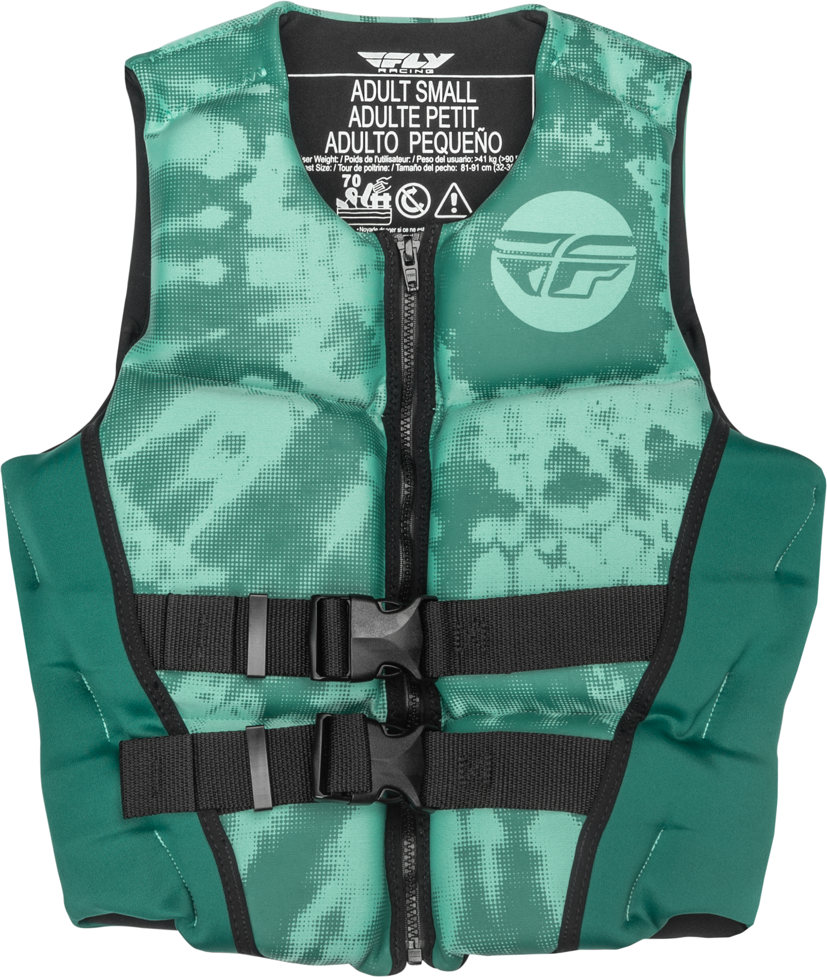 WMN'S NEOPRENE FLOTATION VEST DARK TEAL/LIGHT TEAL SM