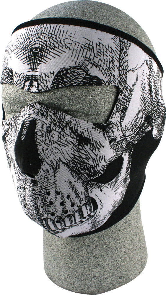 FULL FACE MASK BLACK/WHITE SKULL #26-4550