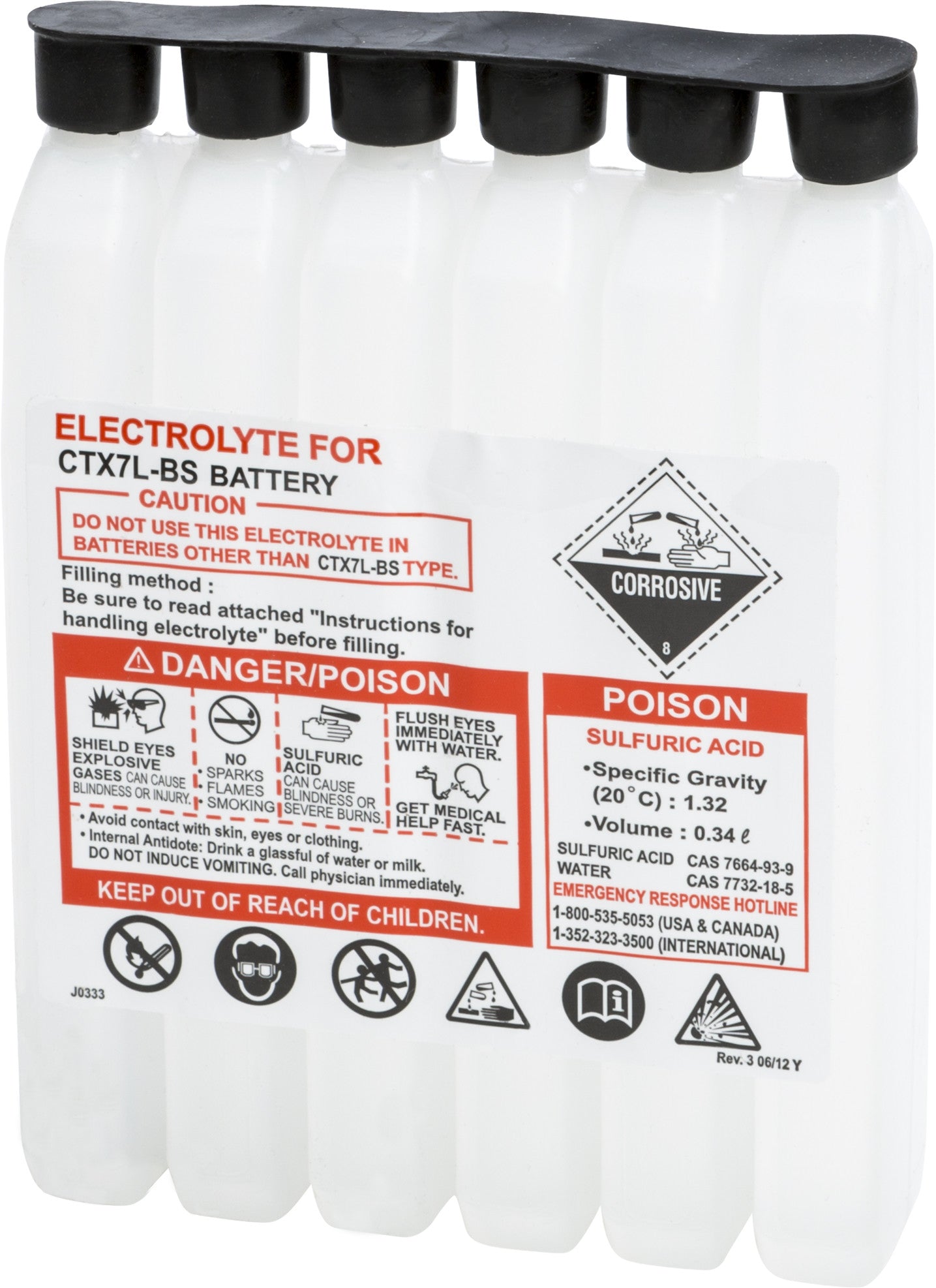 SEALED BATTERY ELECTROLYTE PACK 336CC