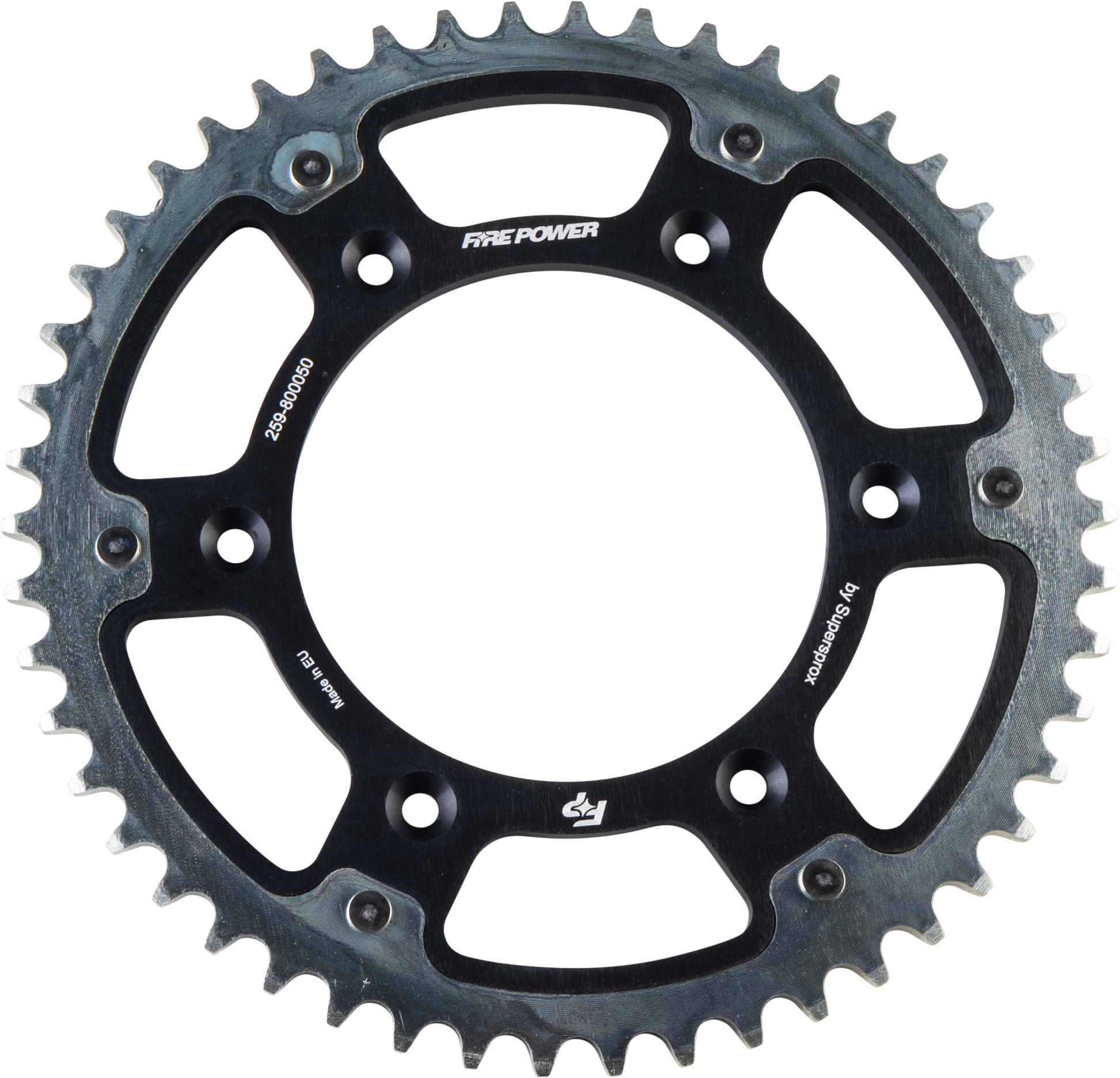 REAR SPROCKET HYBRID 50T BLK/SIL