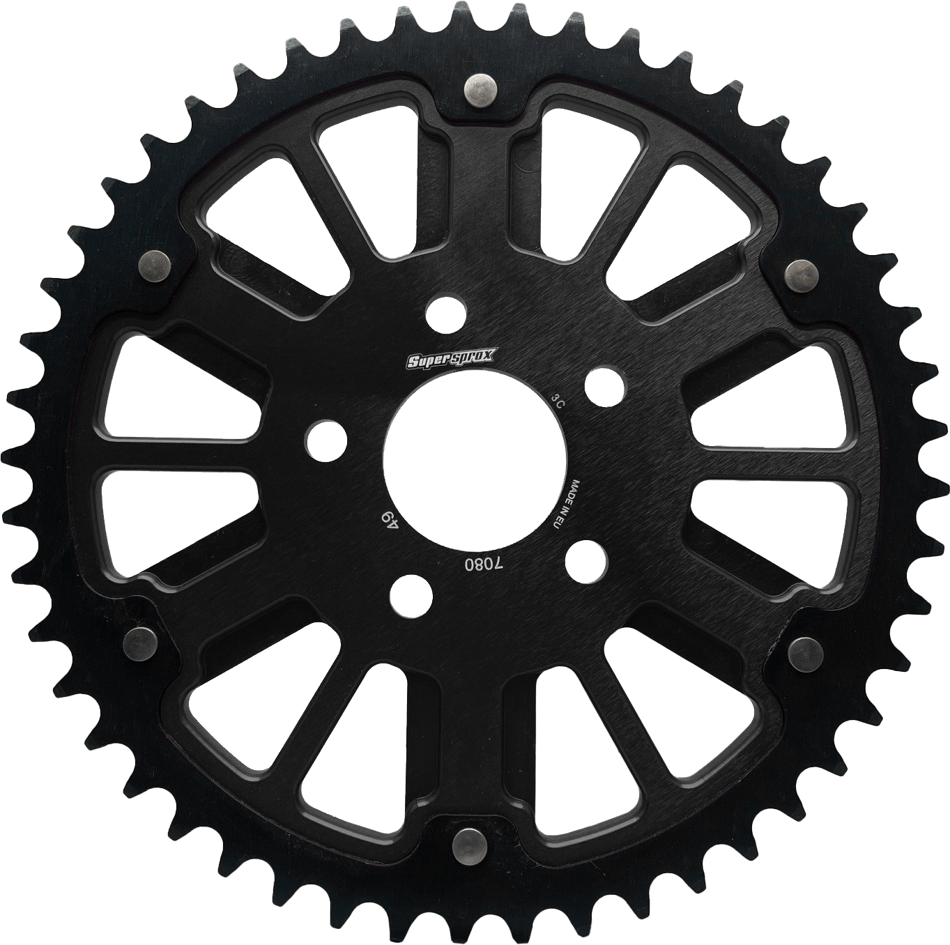 STEALTH 51T REAR SPROCKET BLK ALUM CAR BLK STEEL TEETH