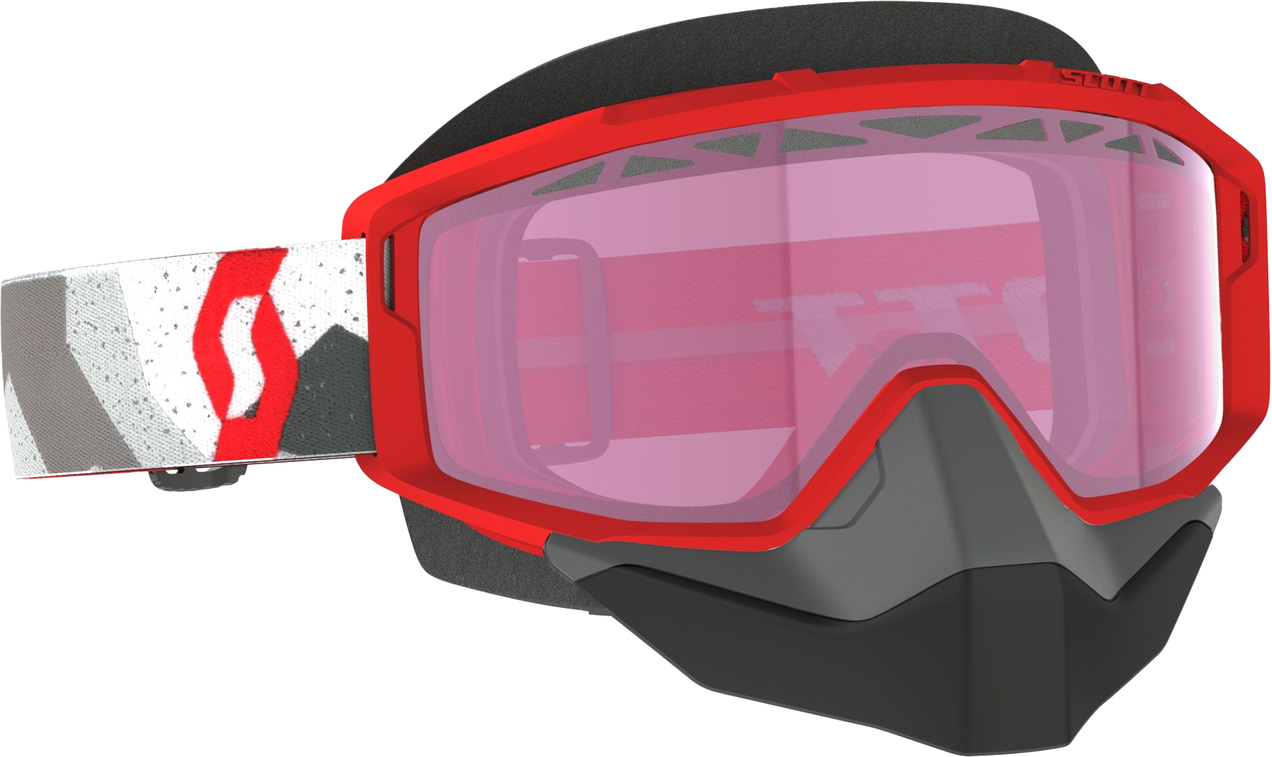 PRIMAL SNOW CROSS GOGGLE CAMO WHITE/RED ROSE TINT