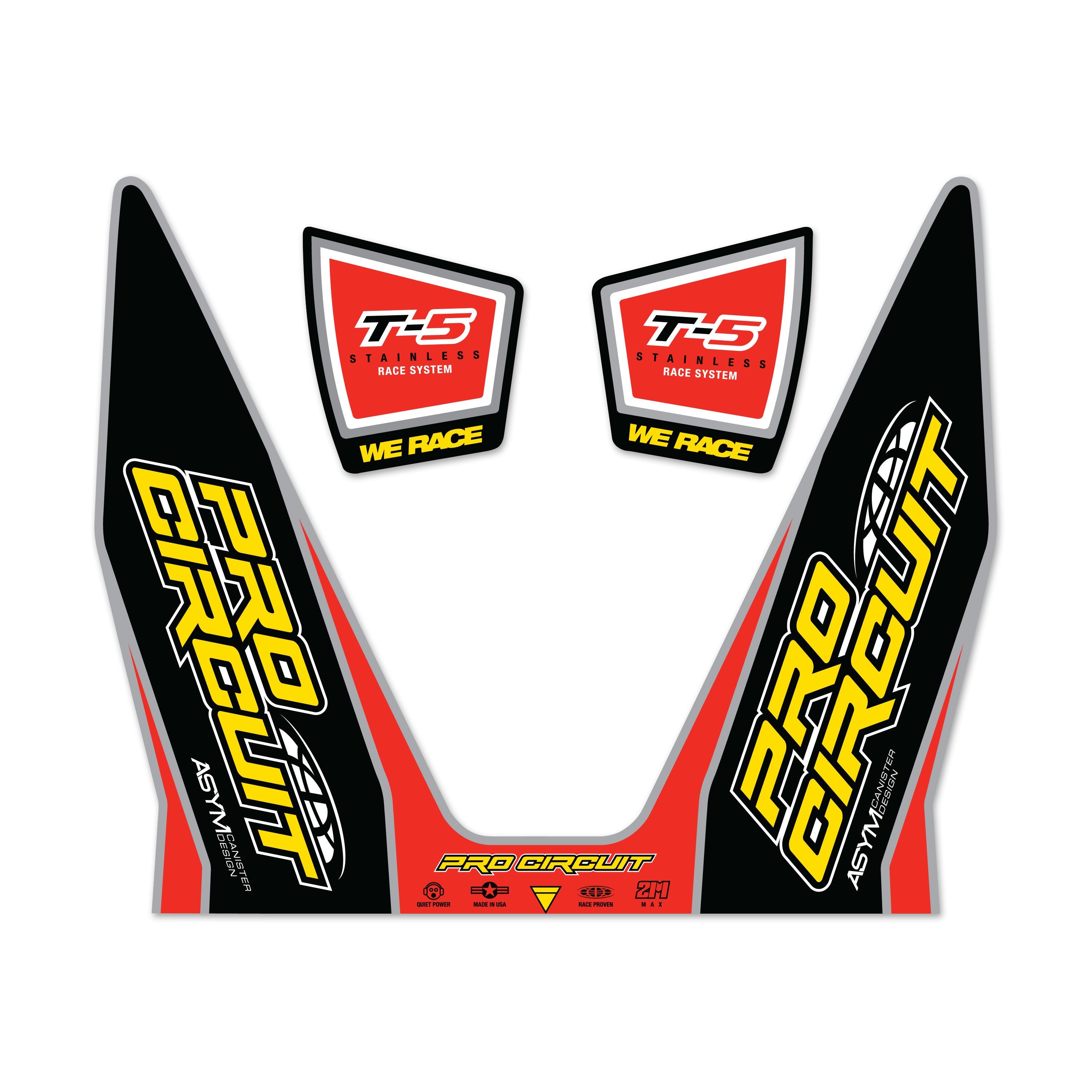 T-5 DECALS REPLACEMENT MUFFLER STICKERS