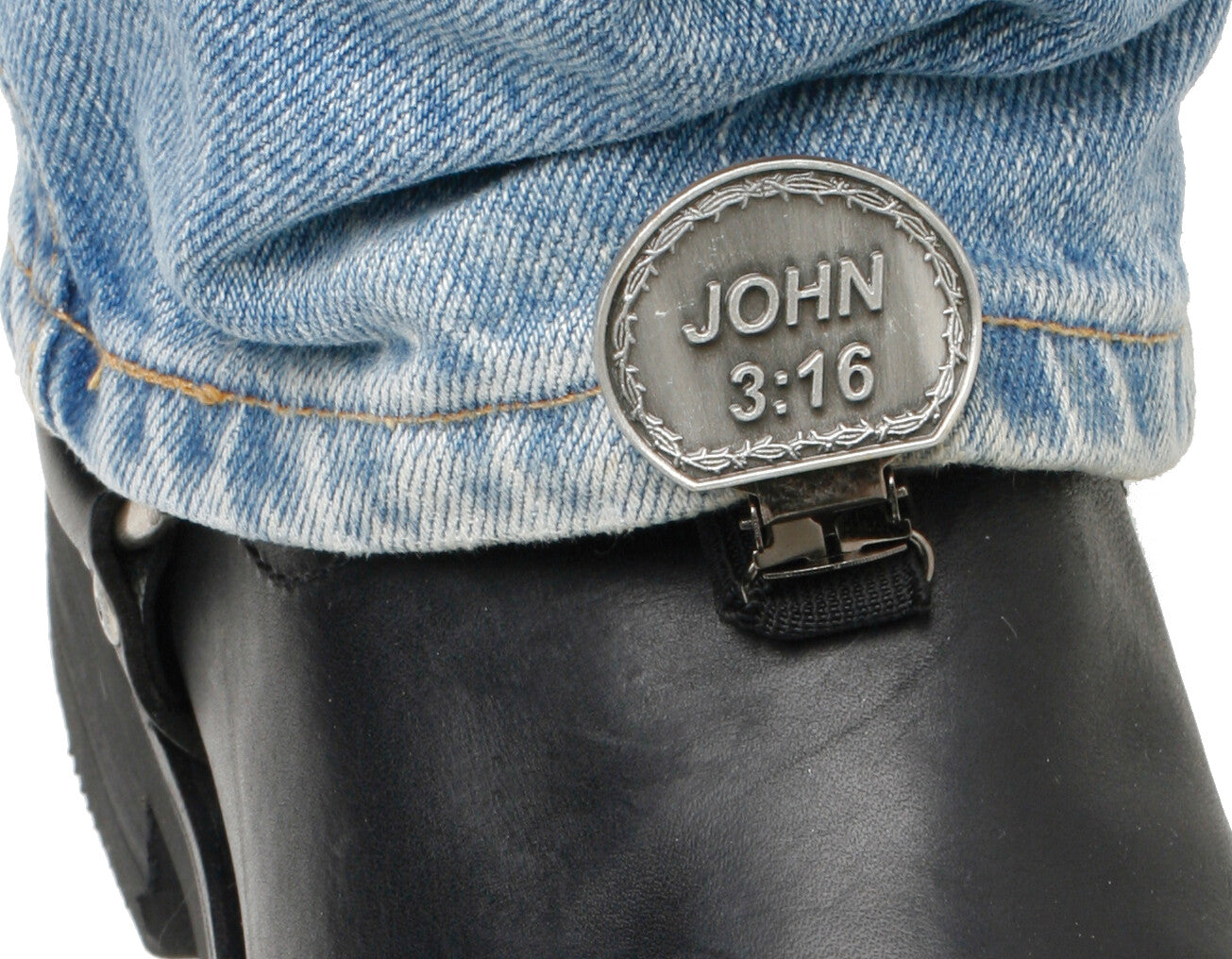 CLIPS FOR STIRRUP/STRAP BOOTS JOHN 3:16