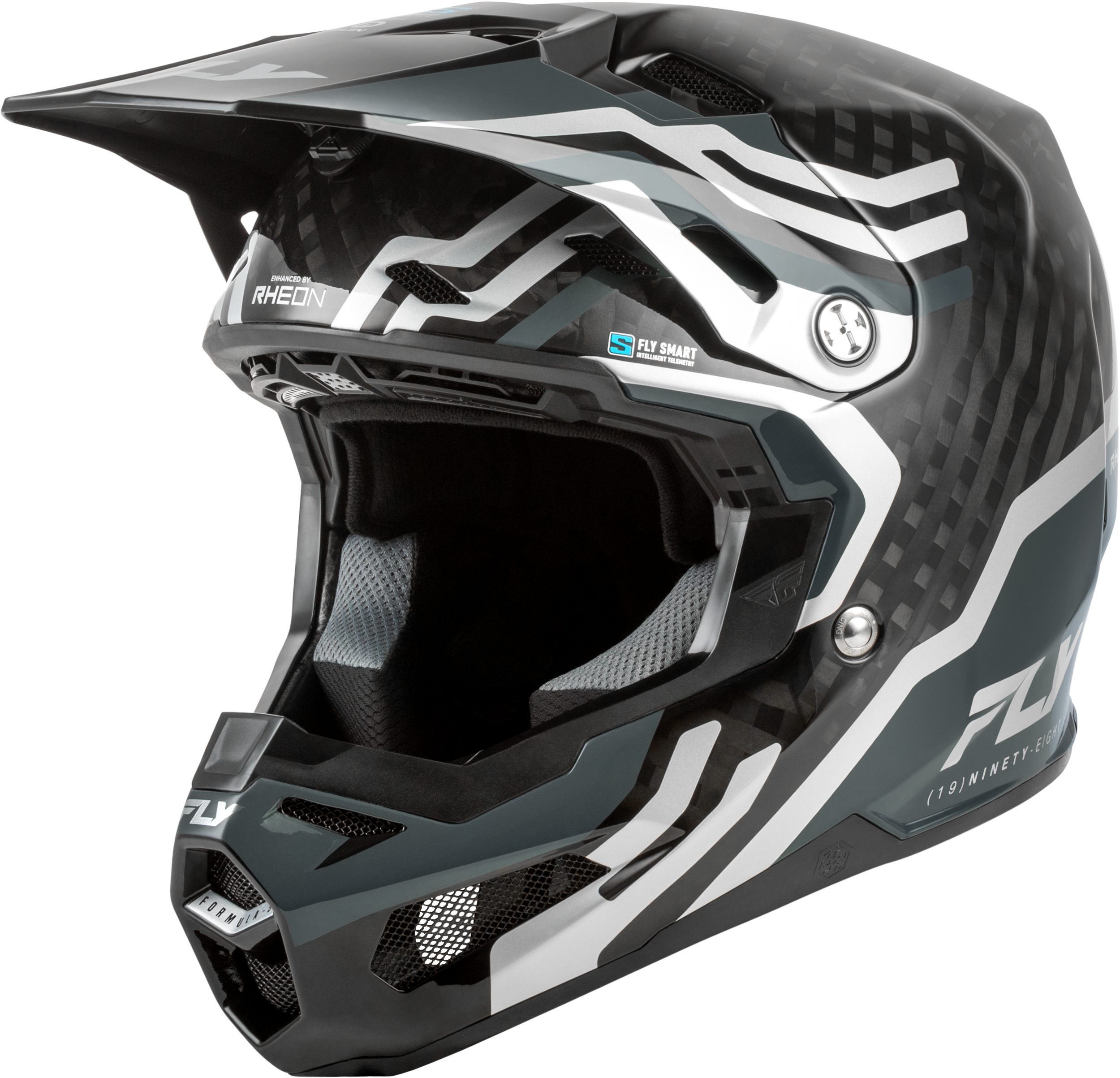 FORMULA S CARBON BYTE HELMET BLACK CARBON/GREY/SILVER XS
